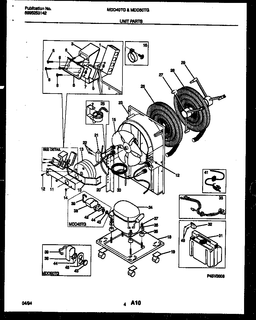 Gibson MDD50TG1 unit parts diagram