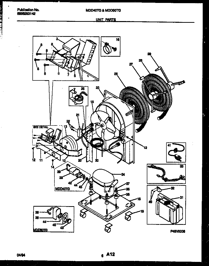 Gibson MDD50TG1 unit parts diagram