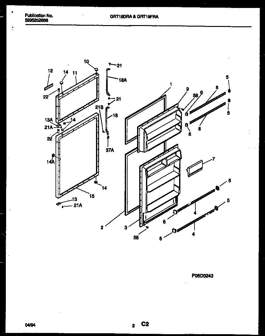 Gibson GRT19FRAW0 door parts diagram