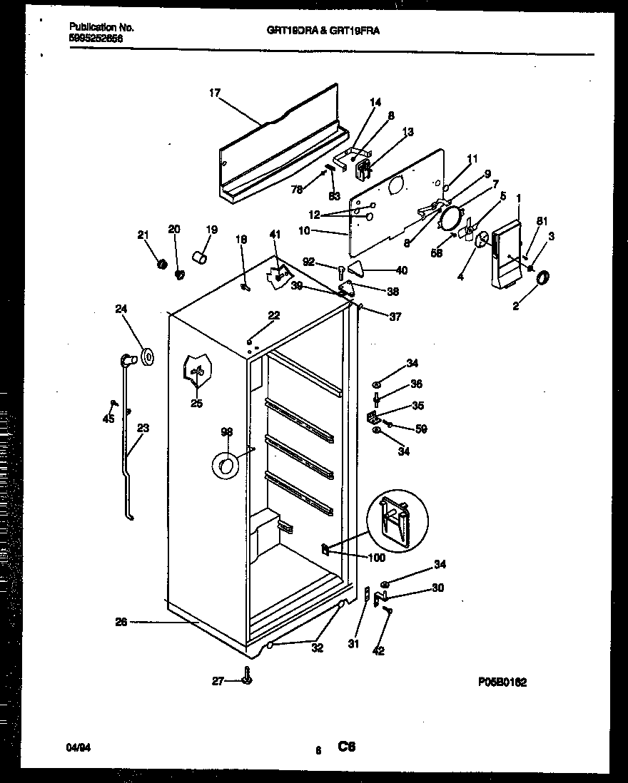 Gibson GRT19FRAW0 cabinet parts diagram