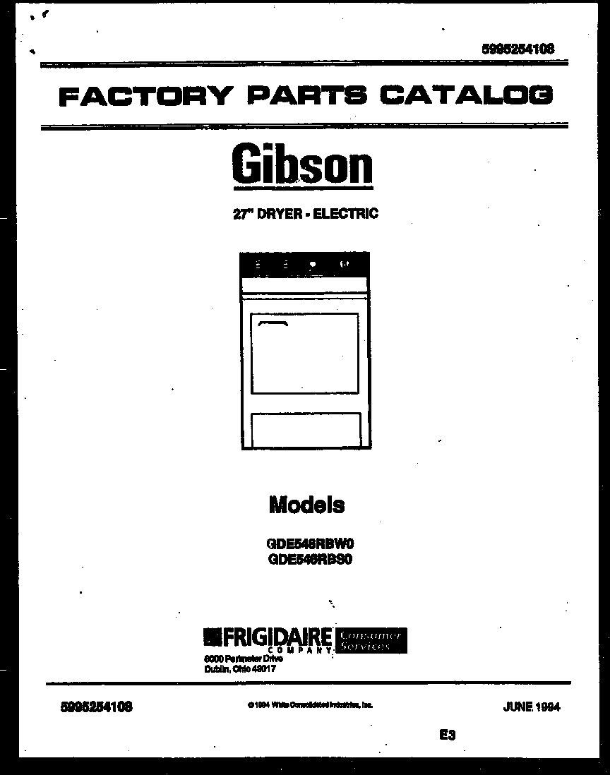 Gibson GDE546RBS0 null diagram