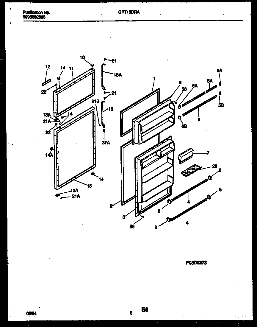 Gibson GRT15DRAW1 door parts diagram