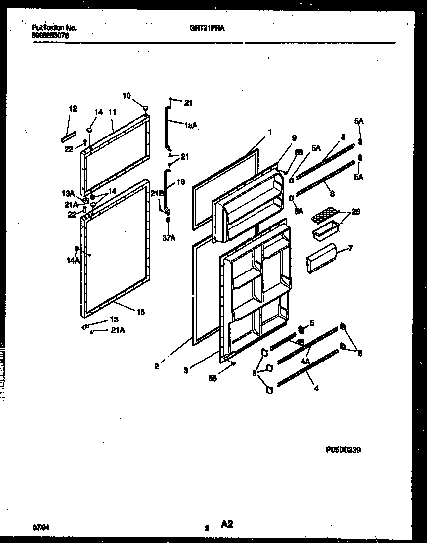 Gibson GRT21PRAW0 door parts diagram