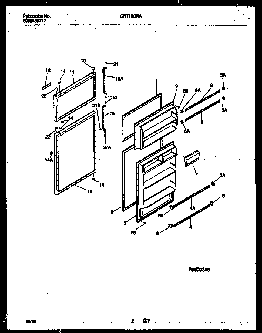 Gibson GRT13CRAW0 door parts diagram