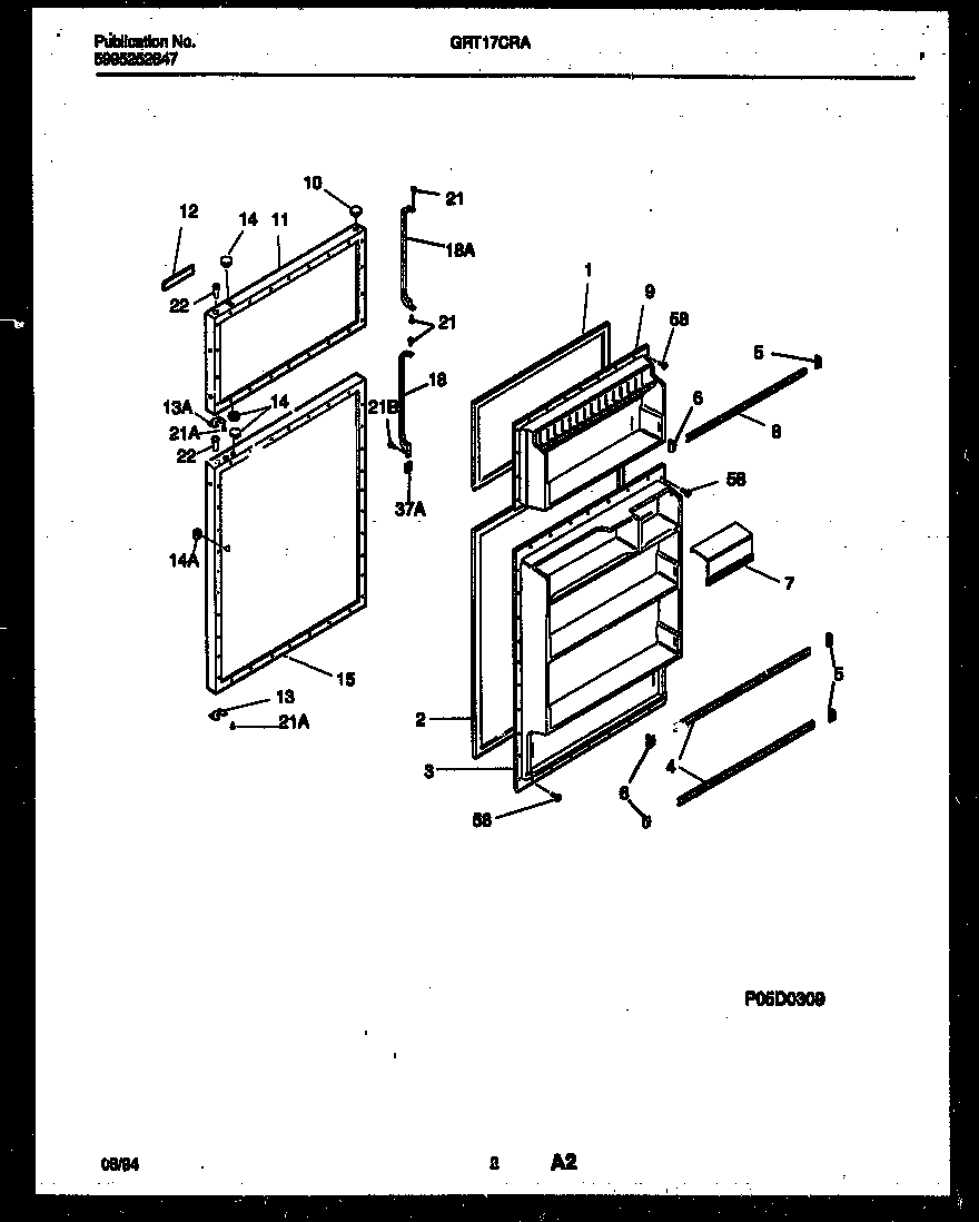 Gibson GRT17CRAD0 door parts diagram