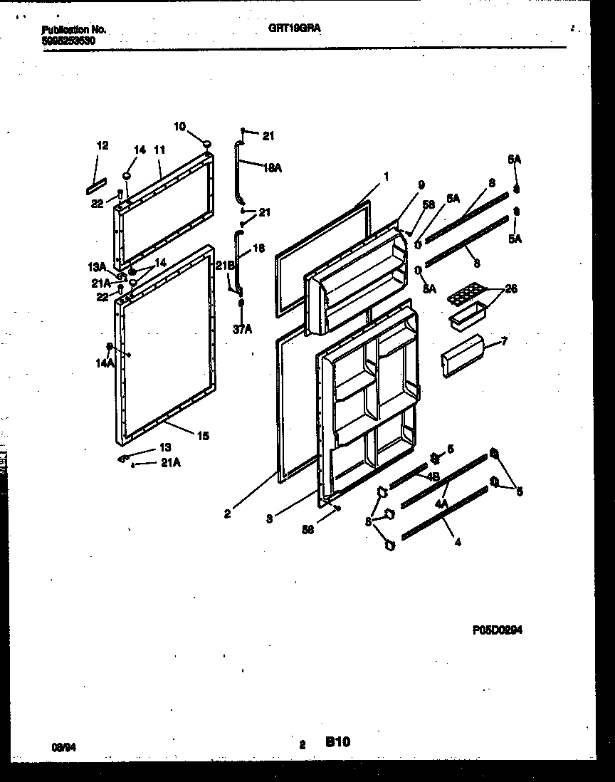 Gibson GRT19GRAD0 door parts diagram