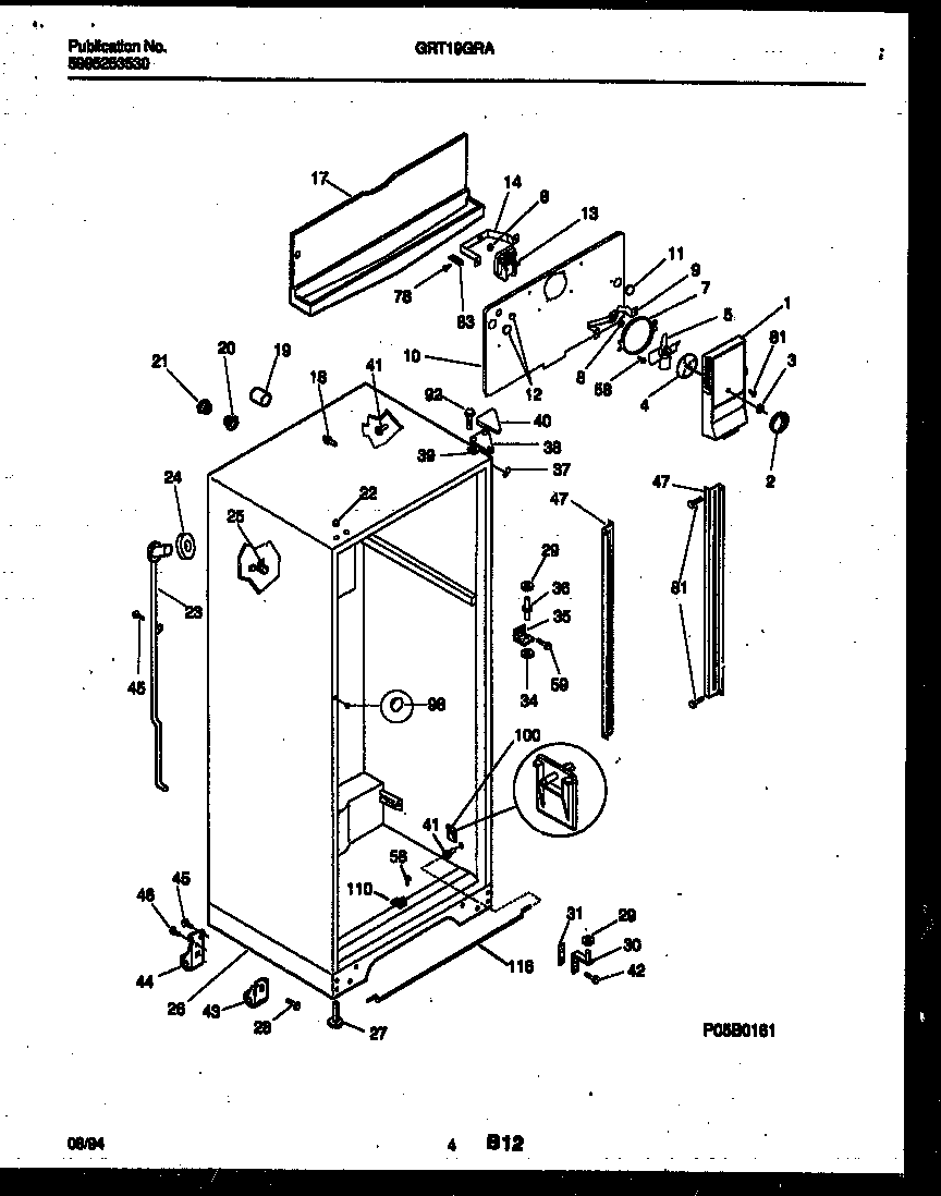 Gibson GRT19GRAD0 cabinet parts diagram