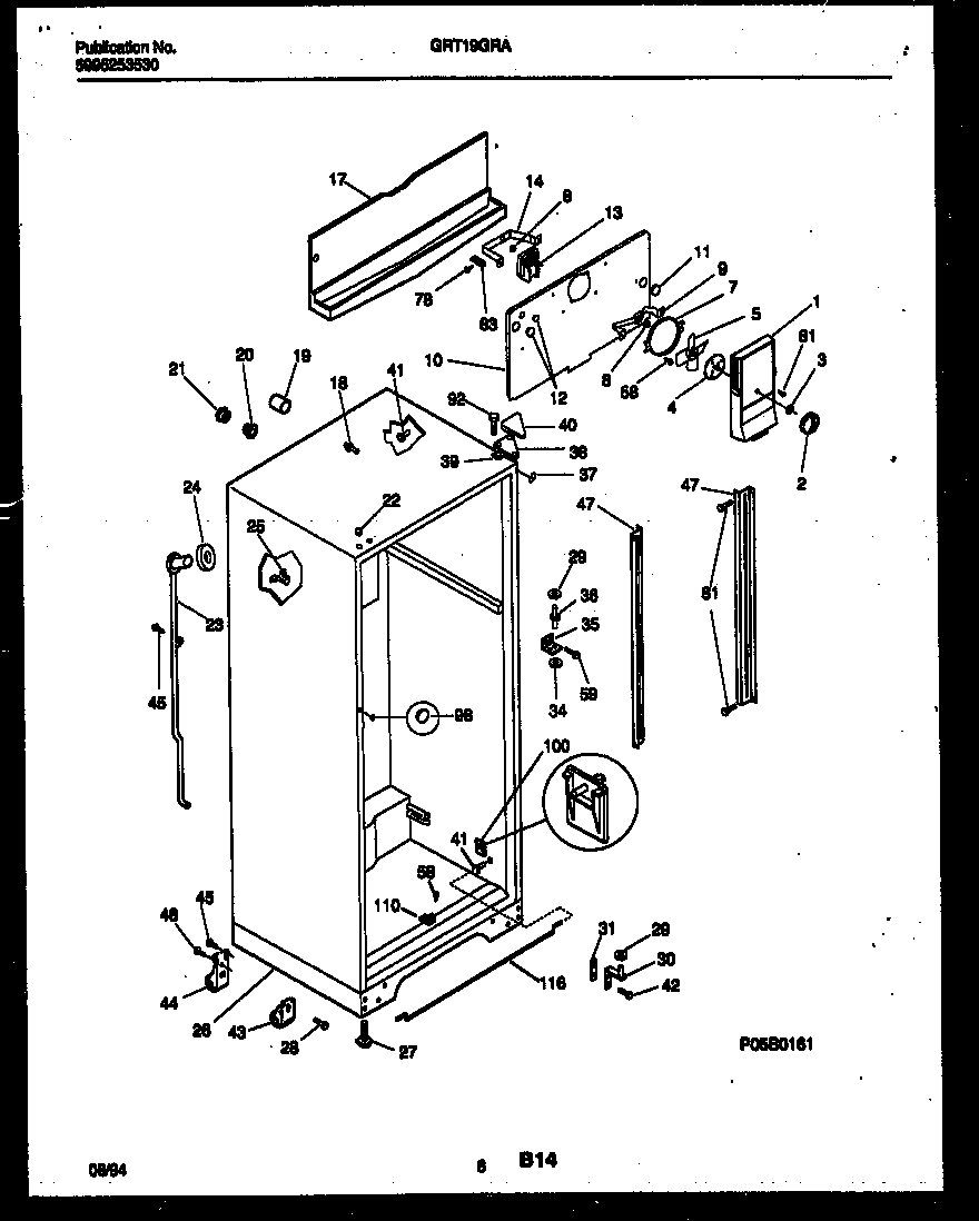 Gibson GRT19GRAD0 cabinet parts diagram