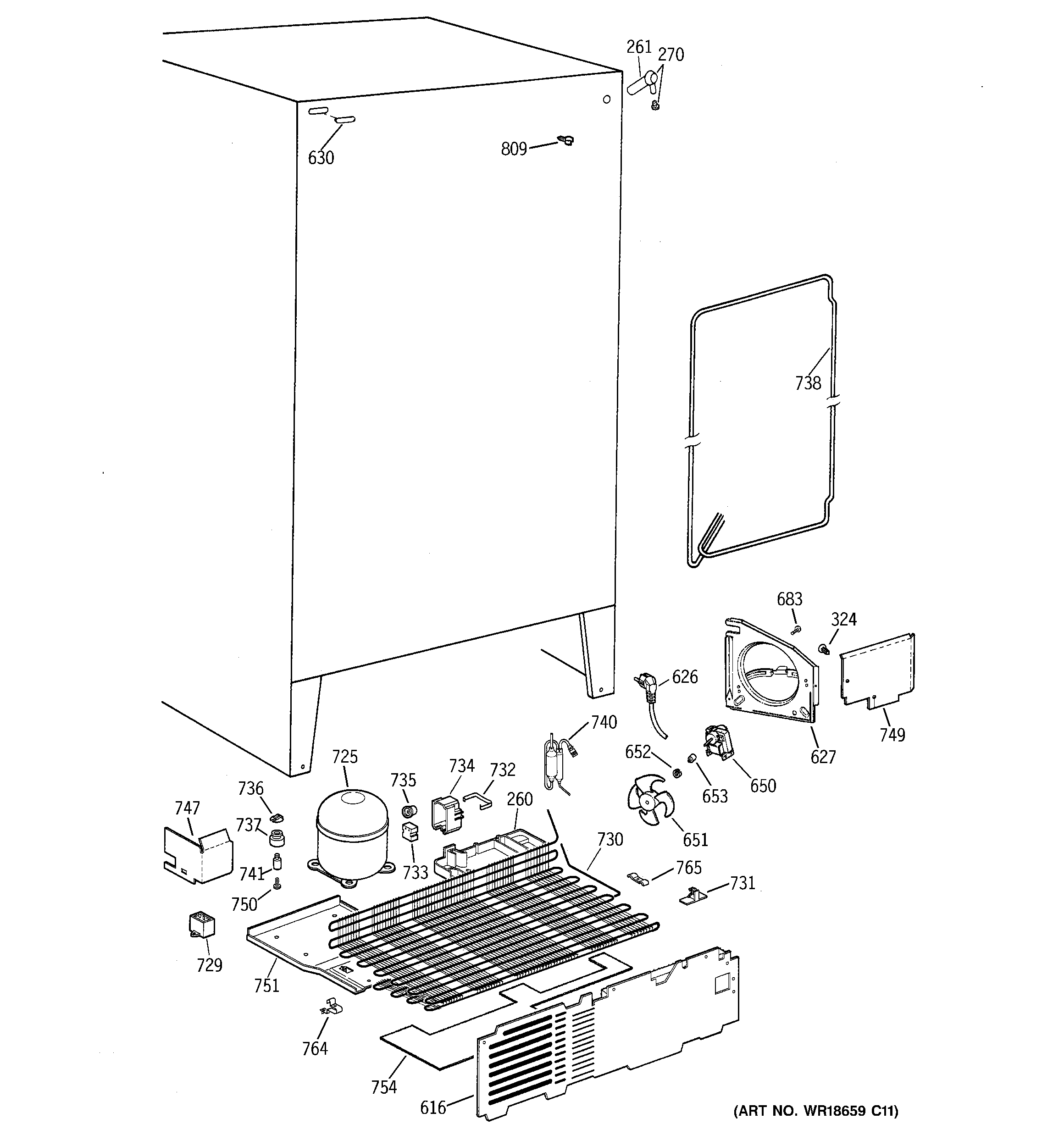 GE MSG22GABEWW unit parts diagram