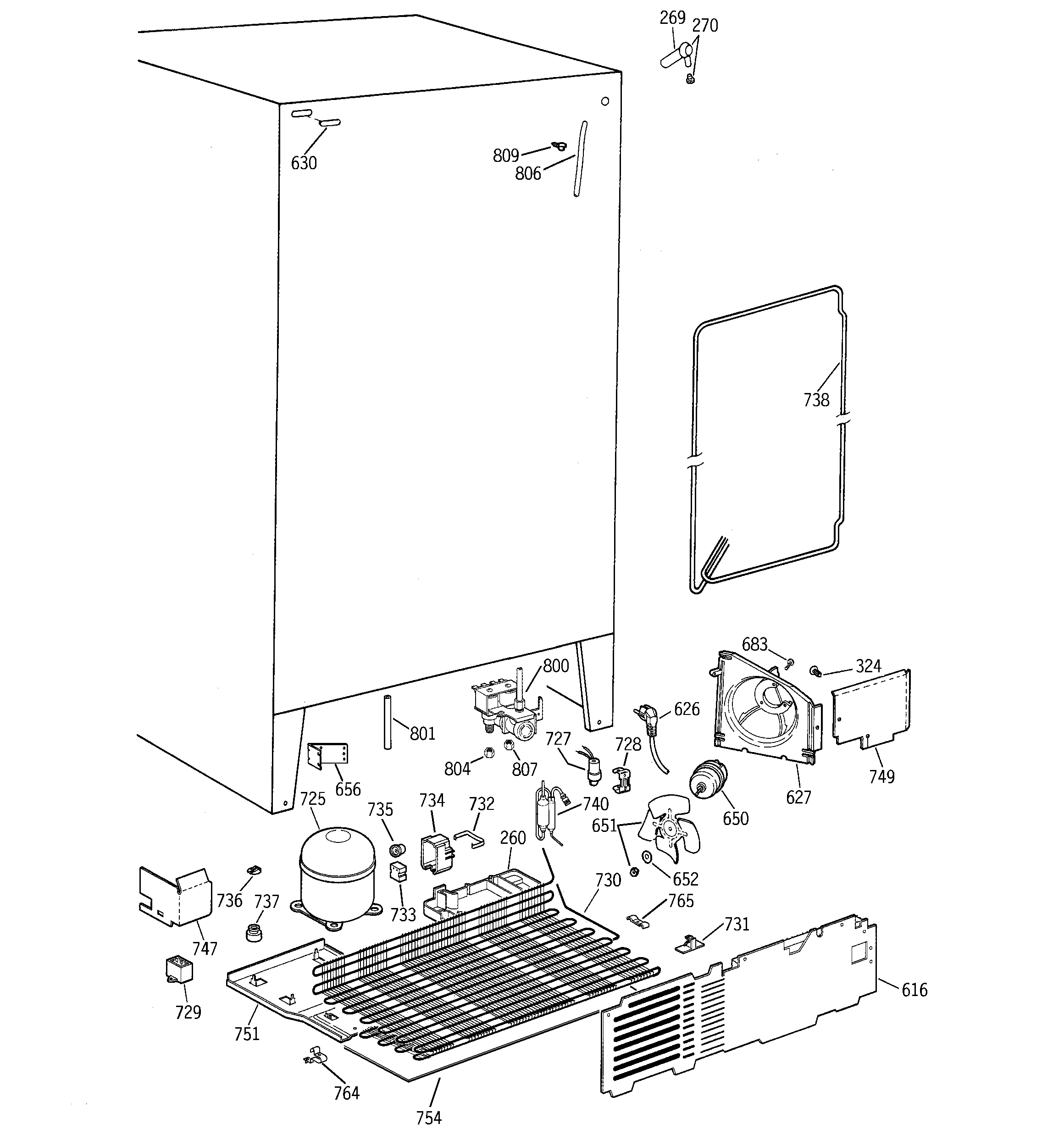 GE MSK25GRBEAA unit parts diagram
