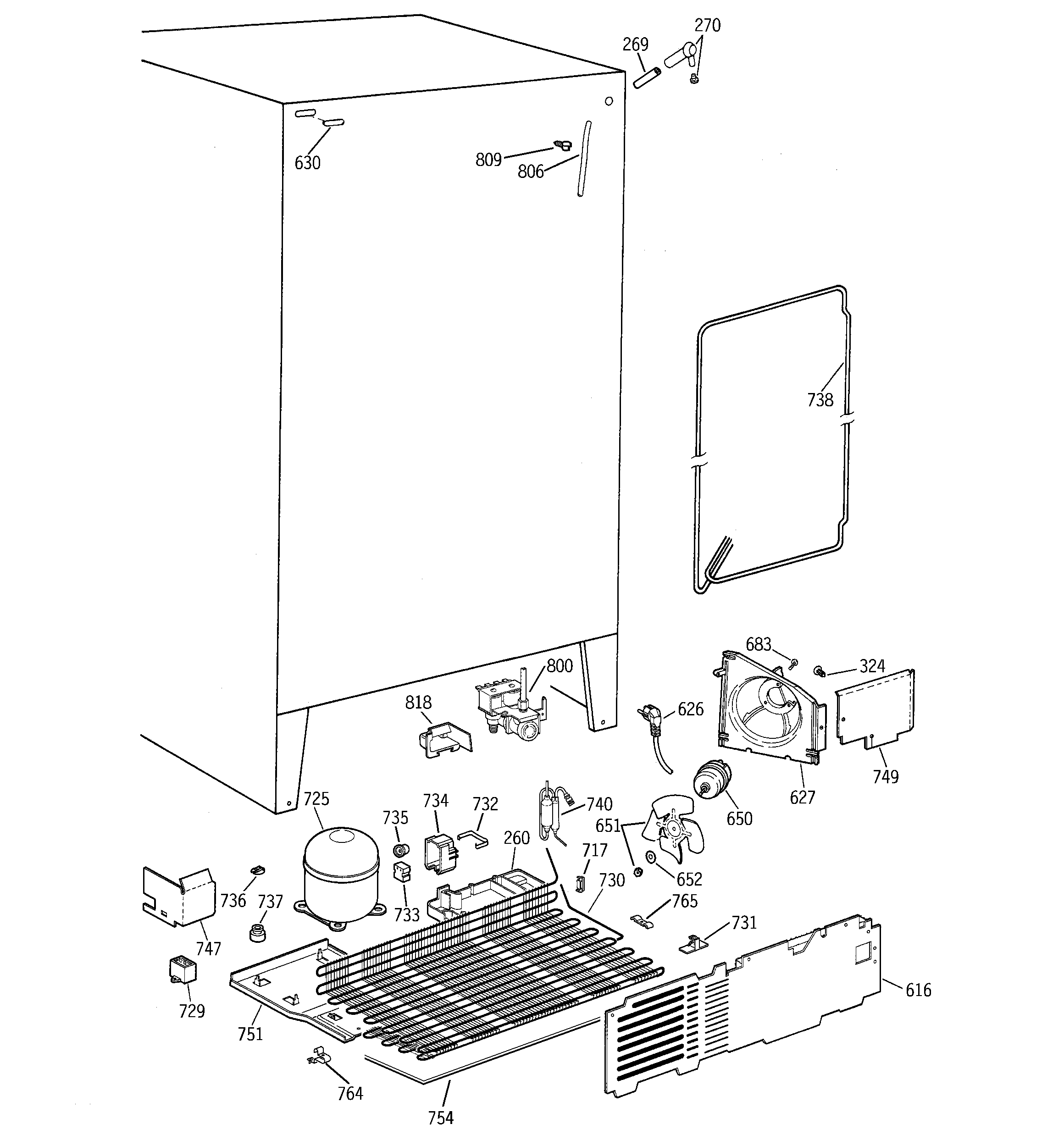 GE MST25GRBEWW unit parts diagram