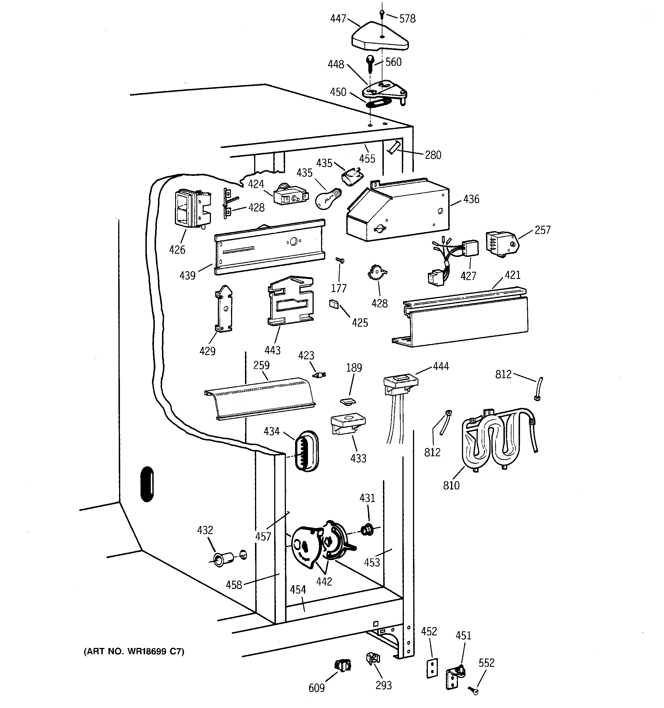 GE MST26GRDAWW fresh food section diagram