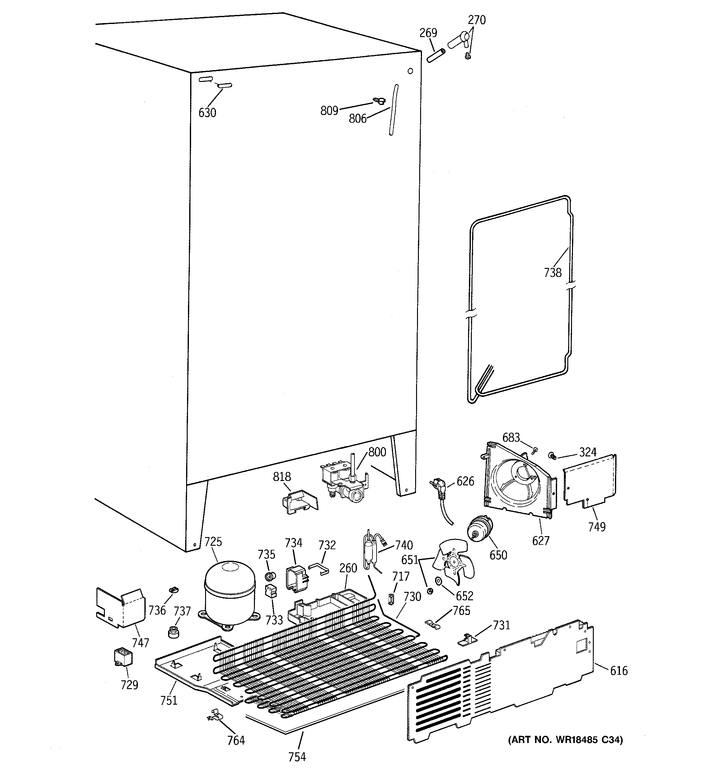 GE MST26GRDAWW unit parts diagram