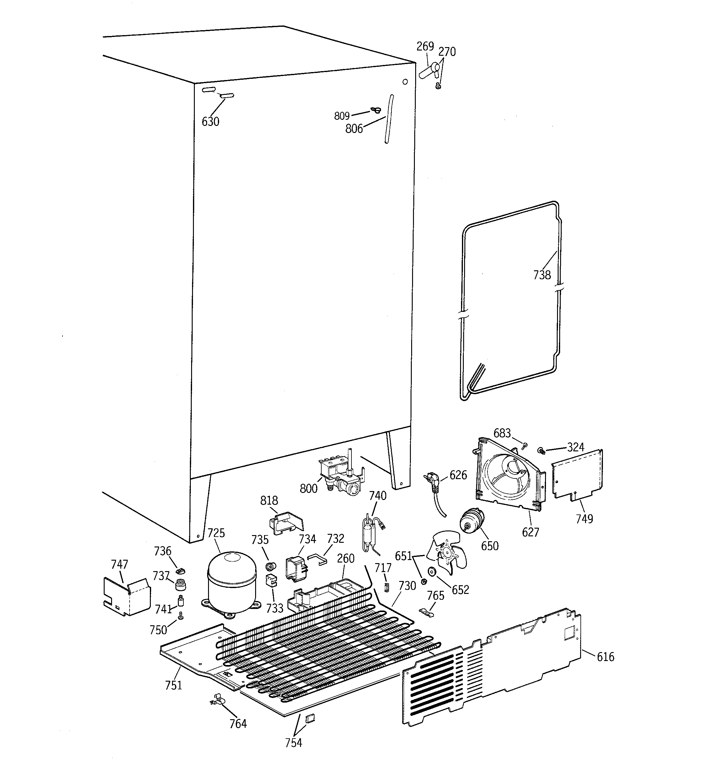 GE MRSC20KWBGWH unit parts diagram