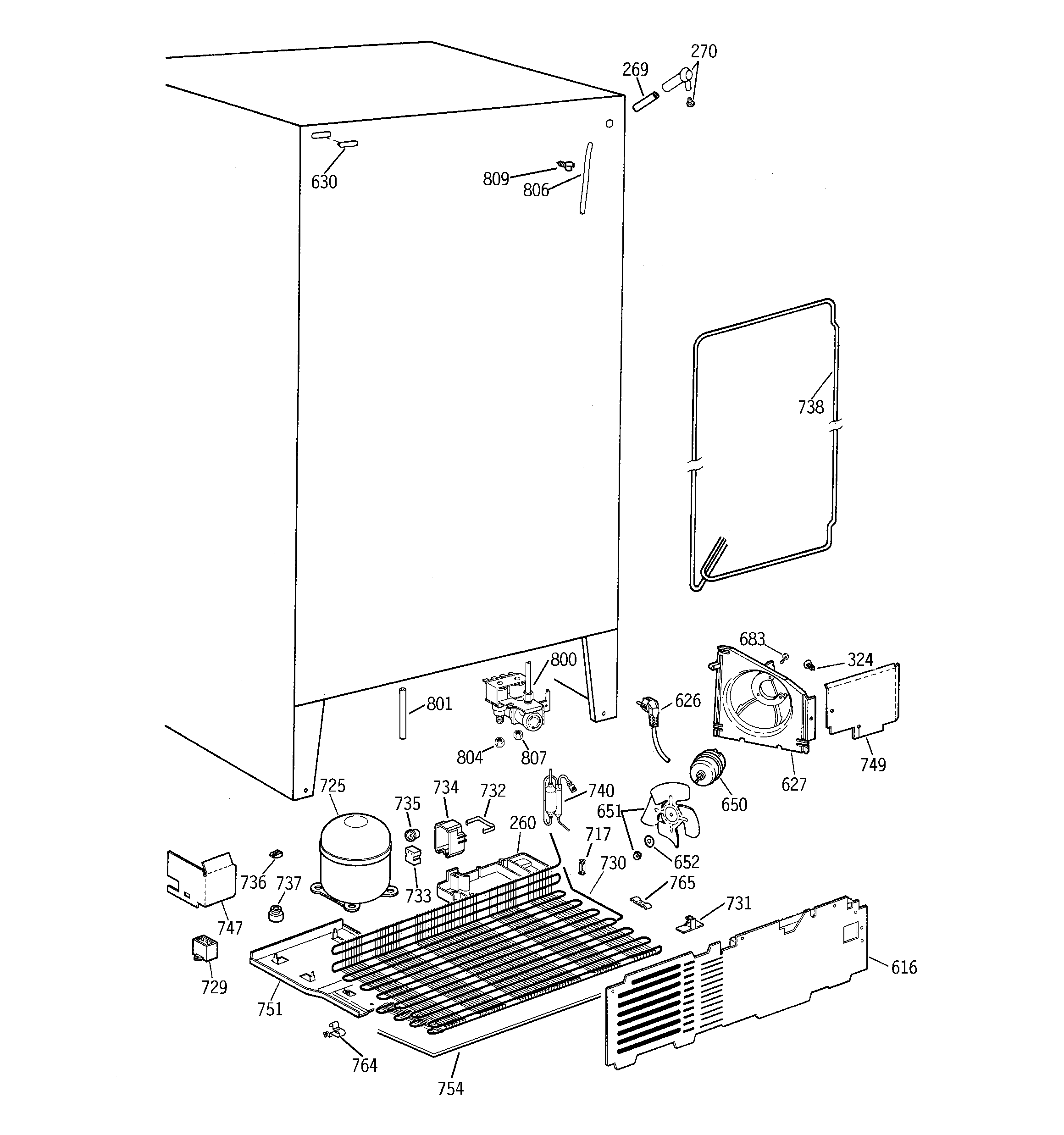 GE MSG25GRBGWW unit parts diagram