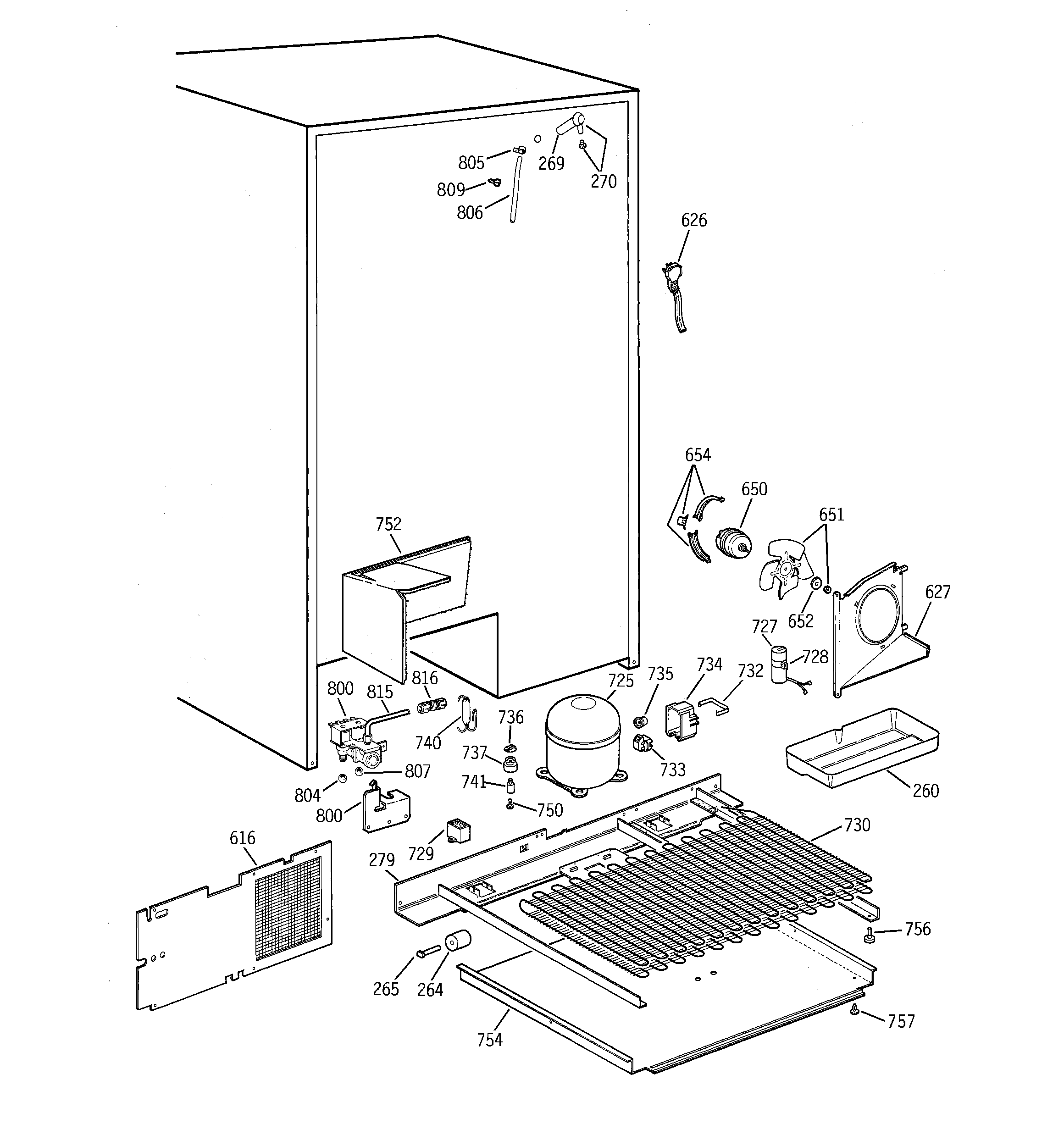 GE MSK28PFBGAA unit parts diagram