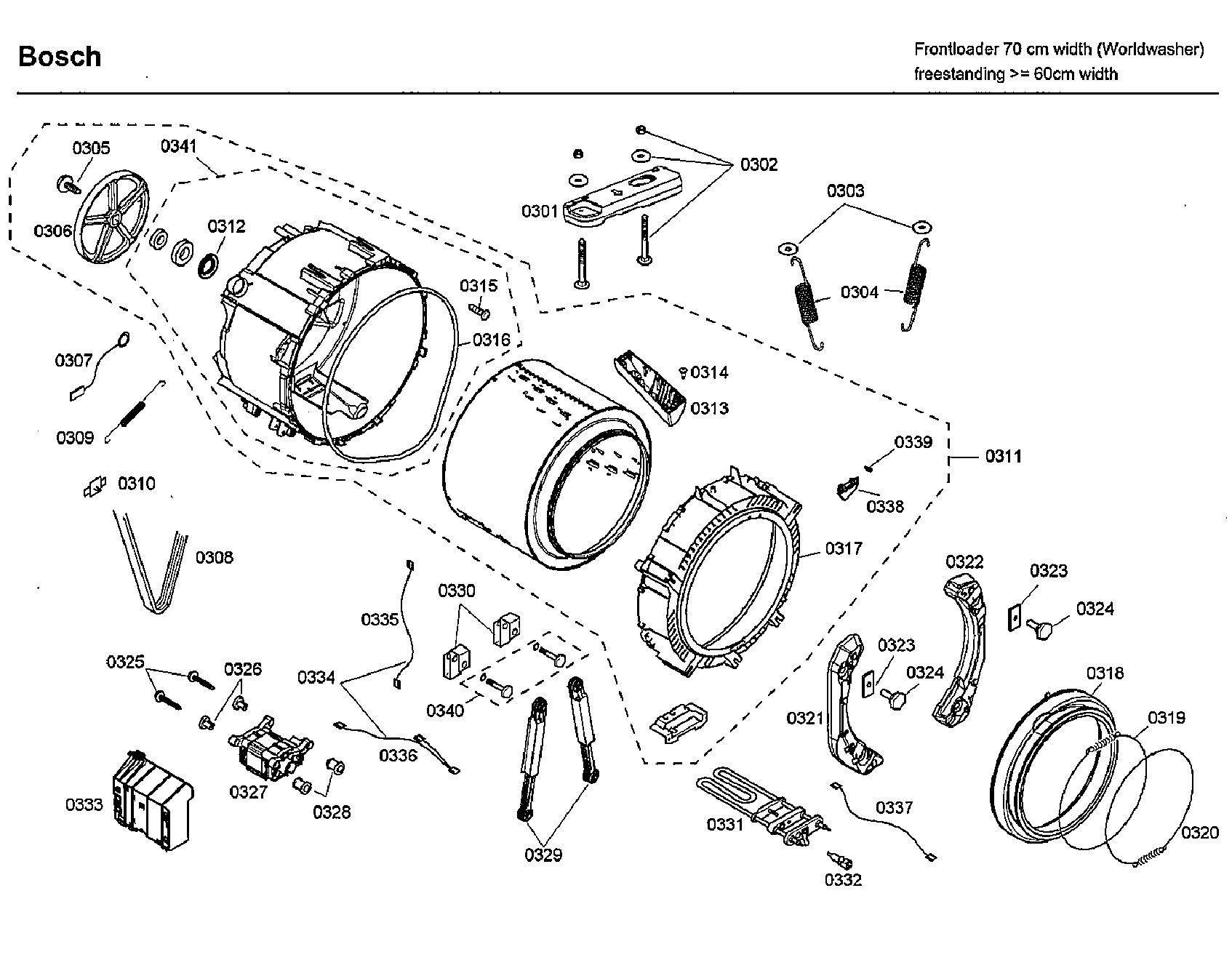 Bosch WFMC4301UC/06 drum diagram
