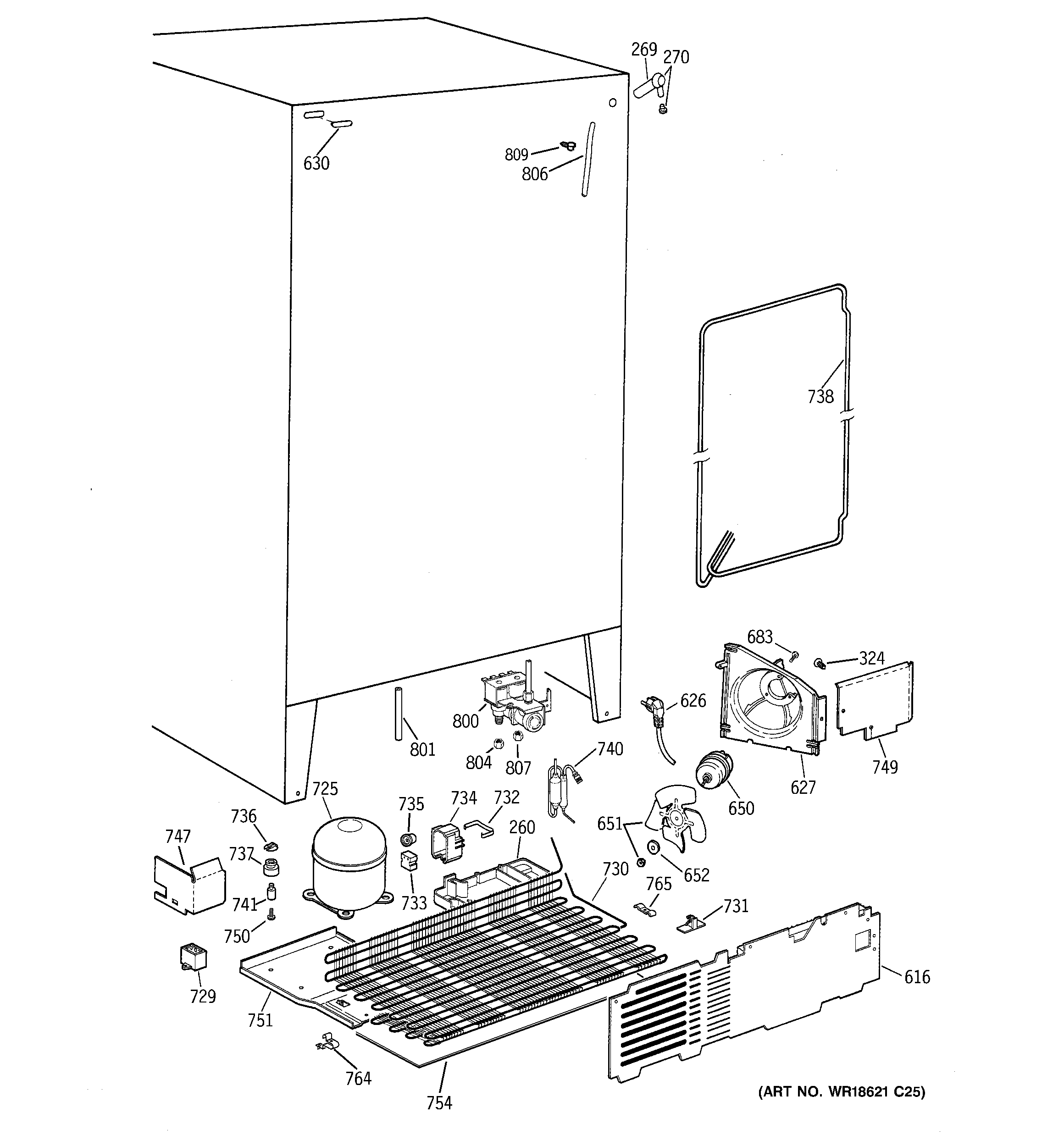 GE MSG20GWBKWW unit parts diagram