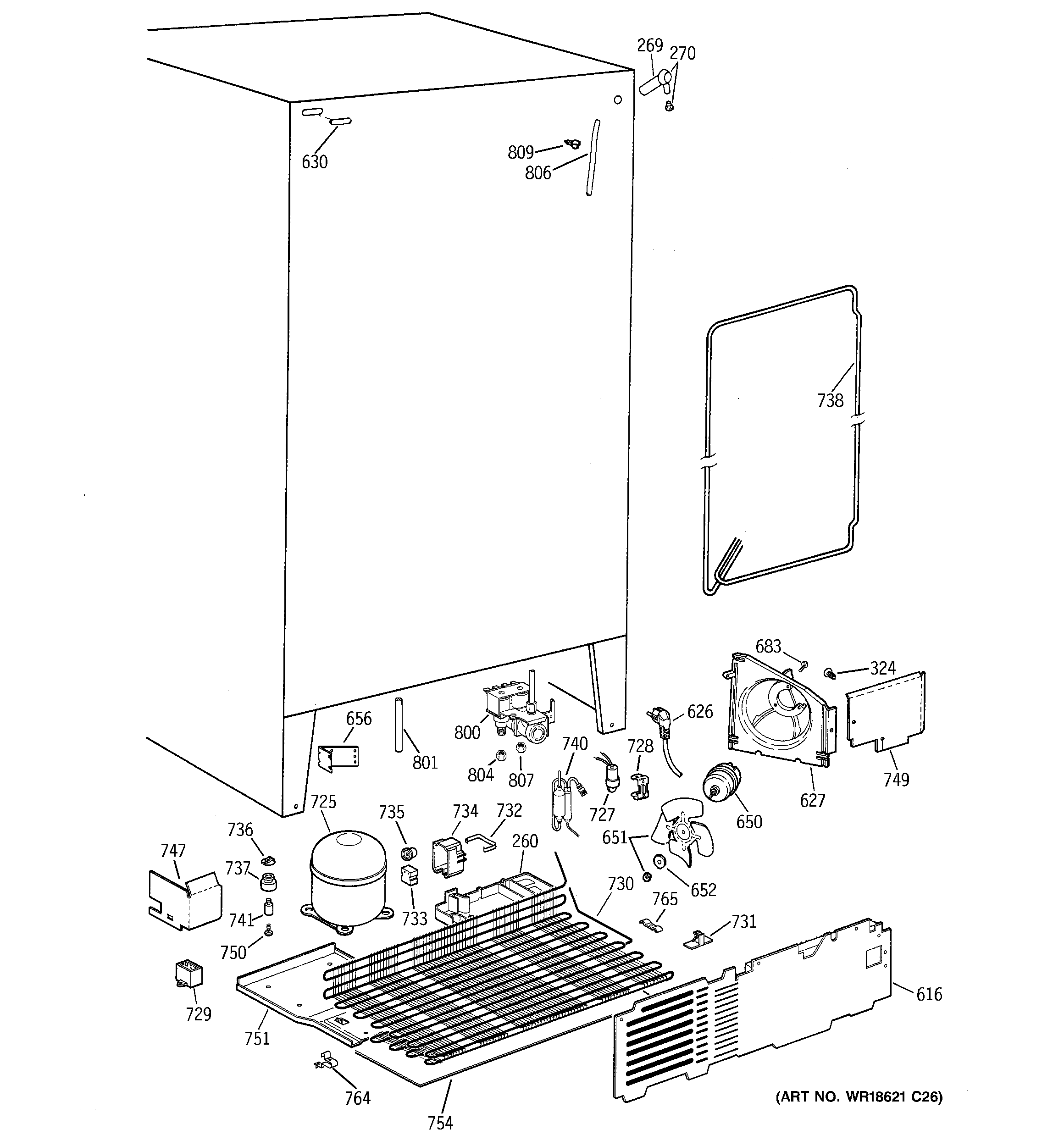 GE MSK22GRBKAD unit parts diagram