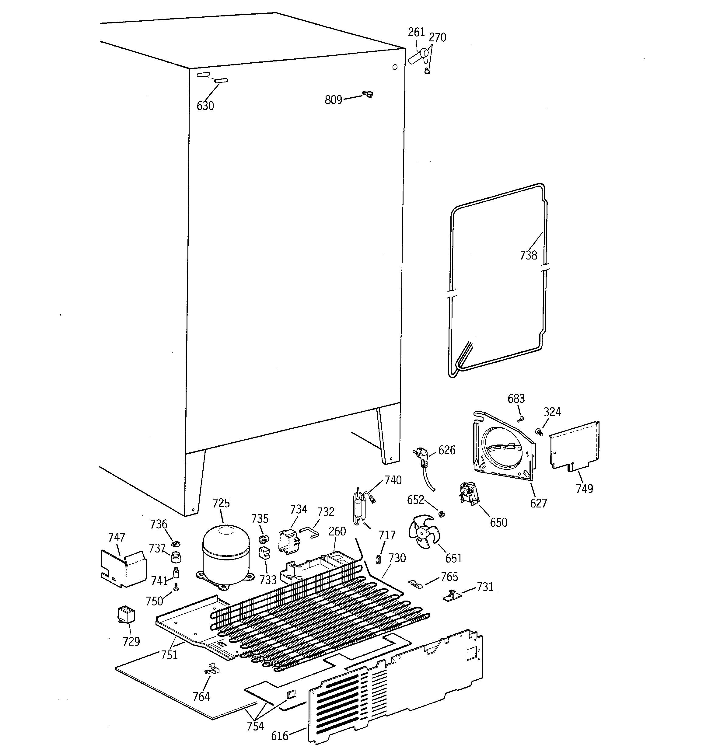 GE MSZ20GABKWW unit parts diagram