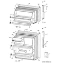 GE MTX17KABJRAA doors diagram