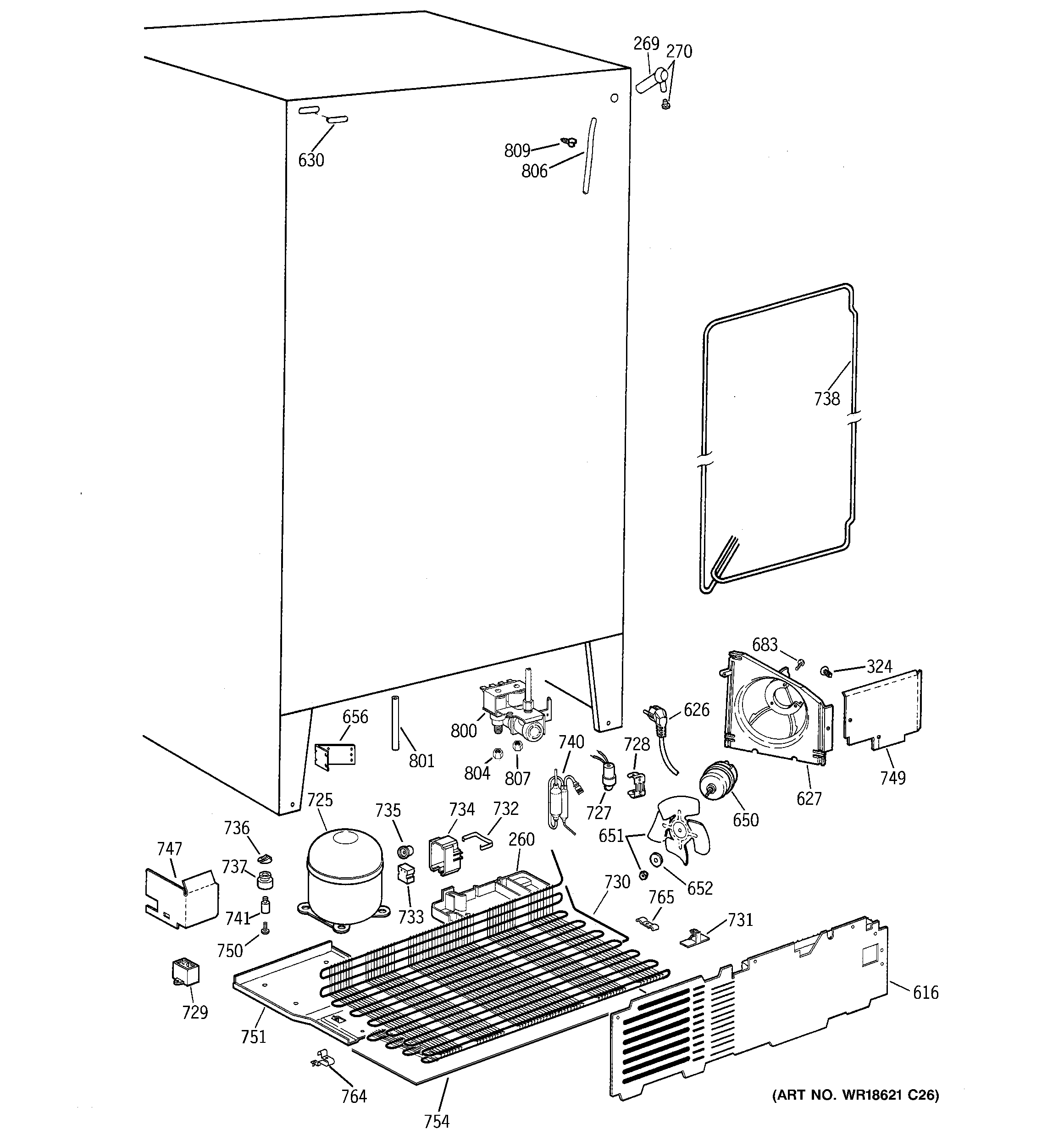 GE MSK22ZRDAAA unit parts diagram