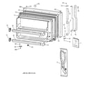 GE MTI18GIBURWW freezer door diagram