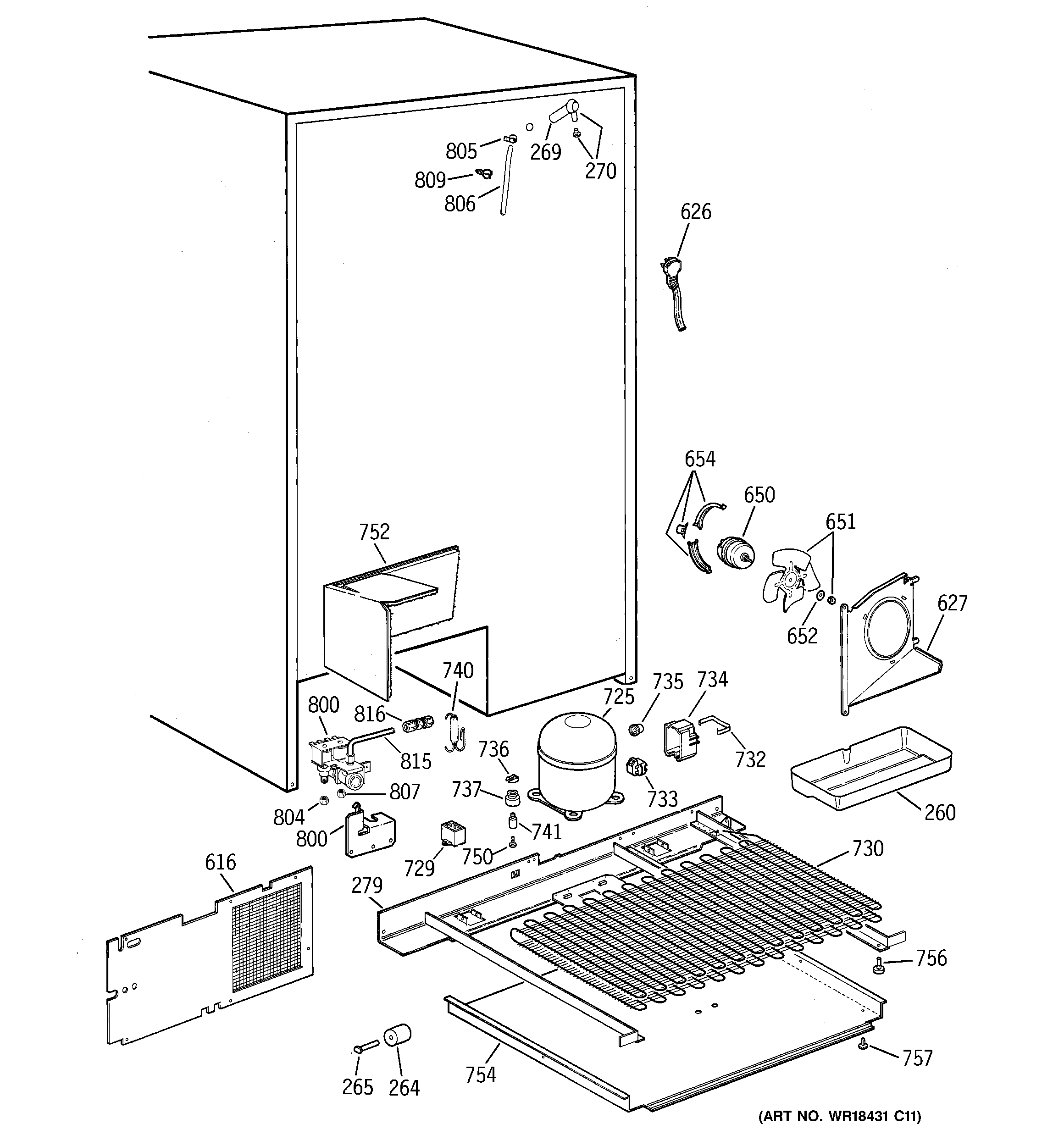 GE MSG28DHCHWW unit parts diagram
