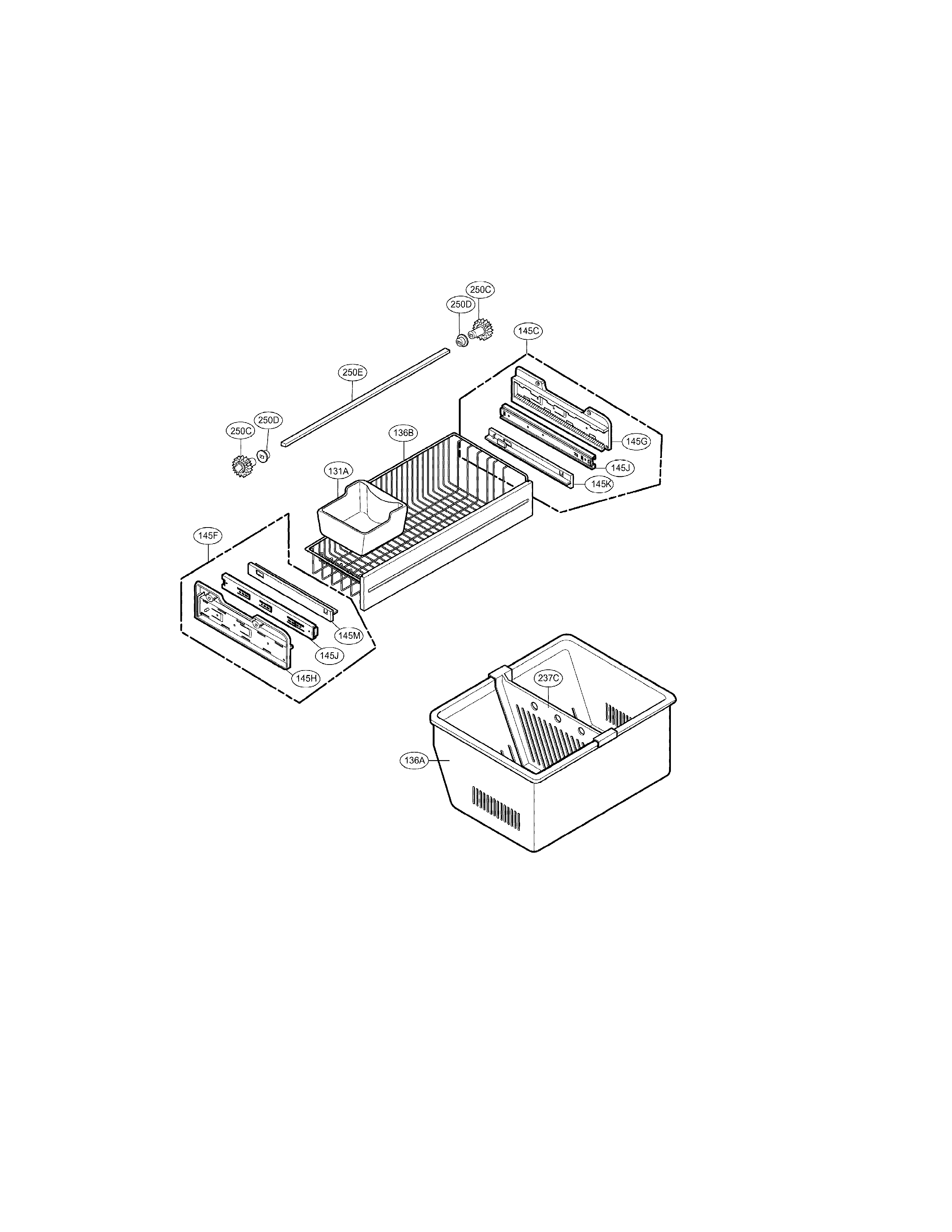 LG LFX25960TT/00 freezer parts diagram
