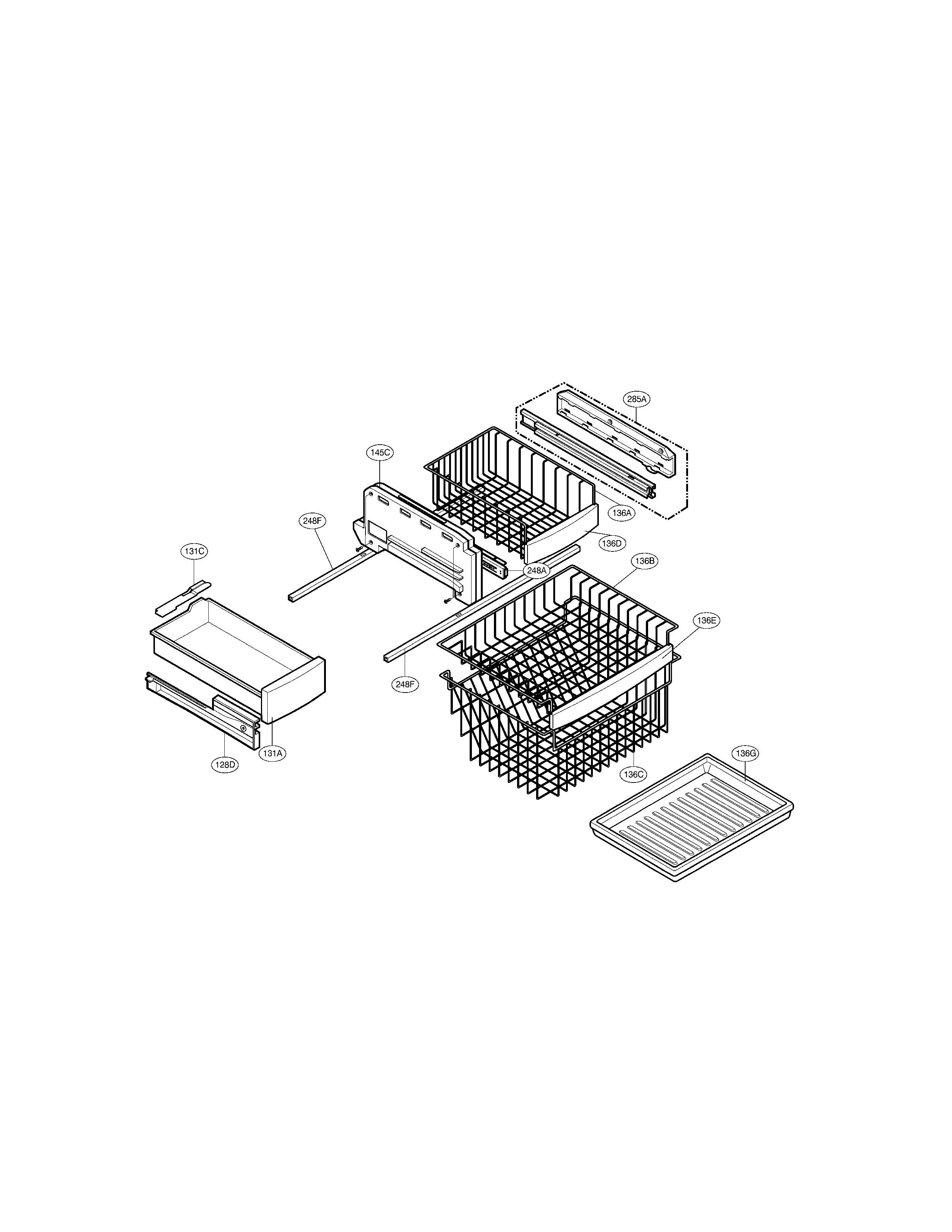 LG LRFC22750WW freezer parts diagram