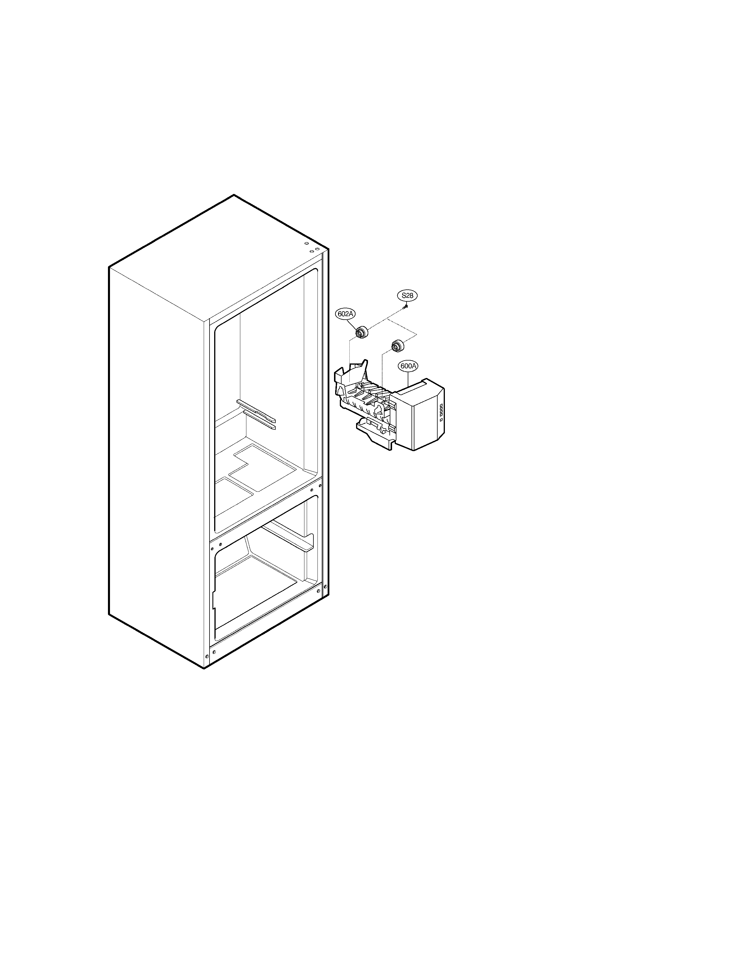 LG LRFC22750WW icemaker parts diagram