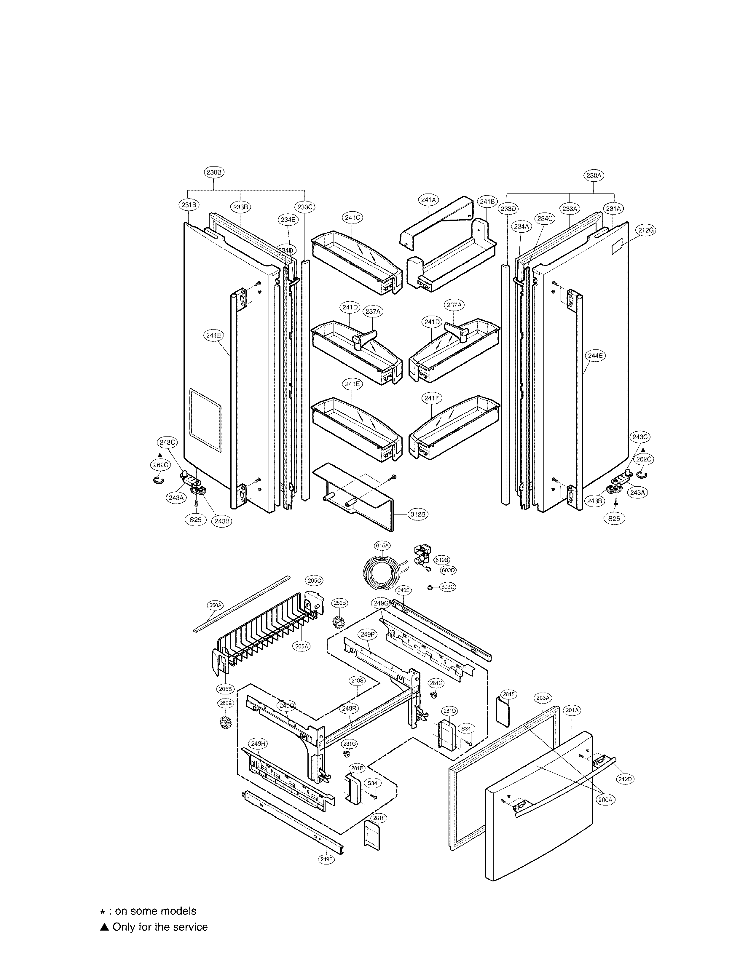 LG LFD25860SW/00 door parts diagram