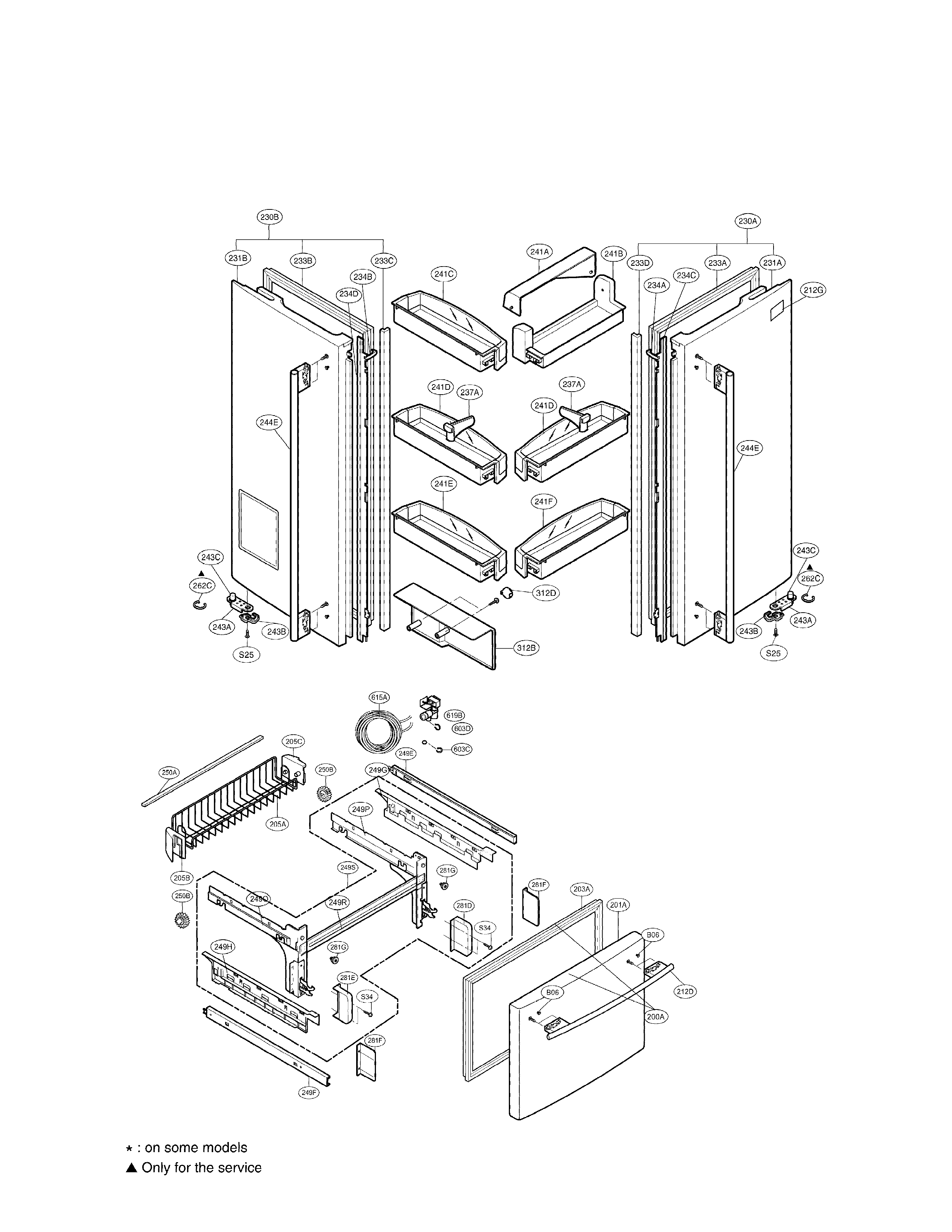 LG LFD25860TT/00 door parts diagram