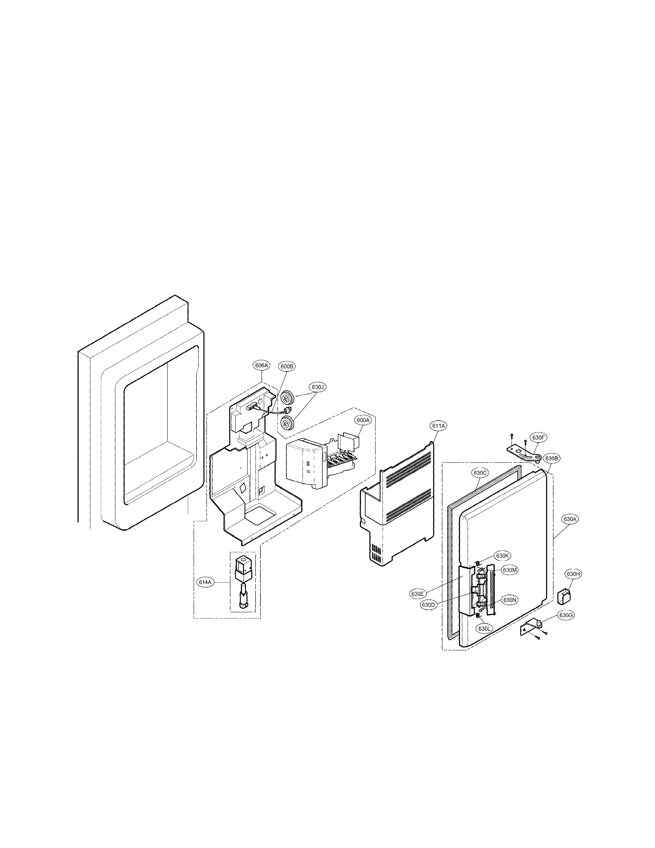 LG LMX25981SW/00 ice bank parts diagram