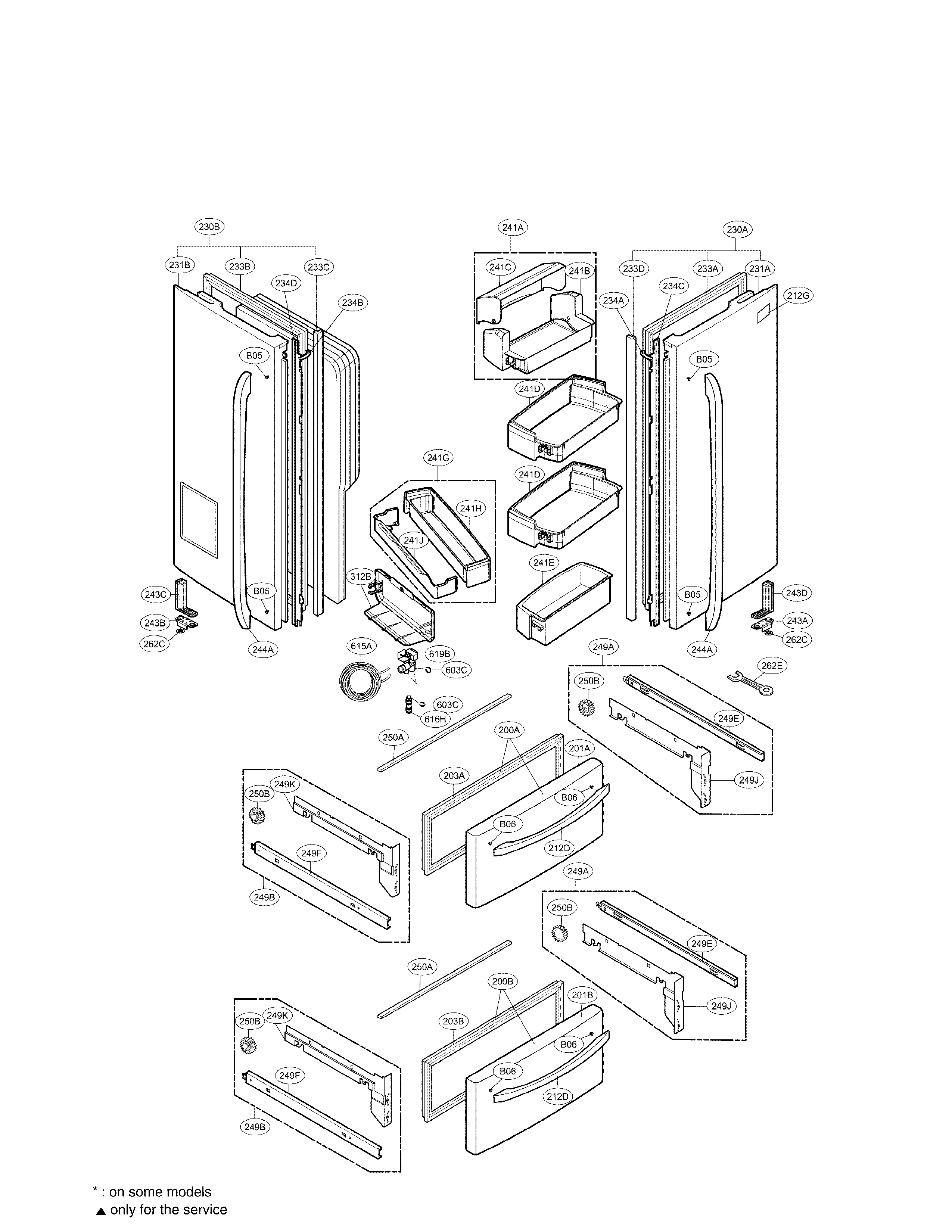 LG LMX25985SB/01 door parts diagram