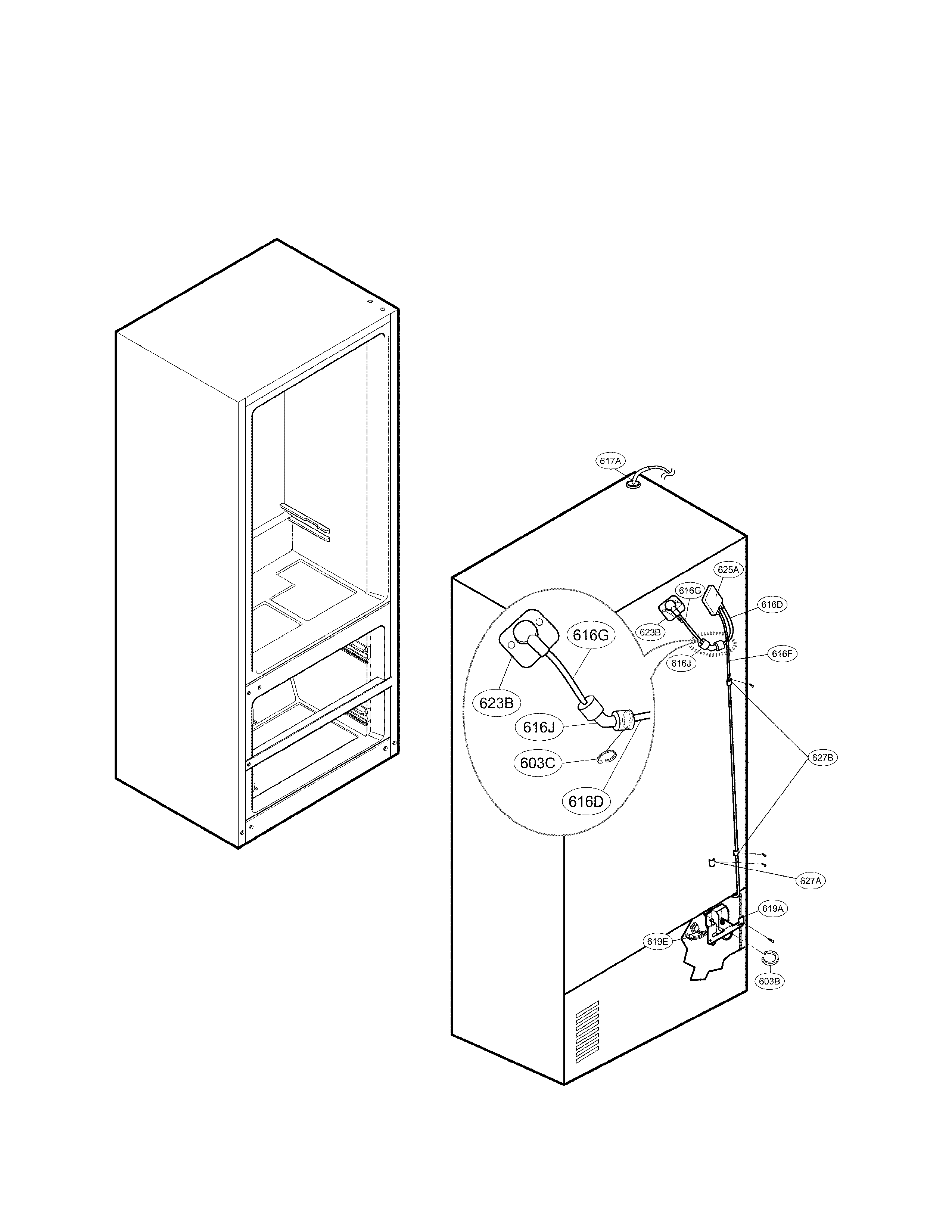 LG LMX25985SB/01 ice & maker parts diagram