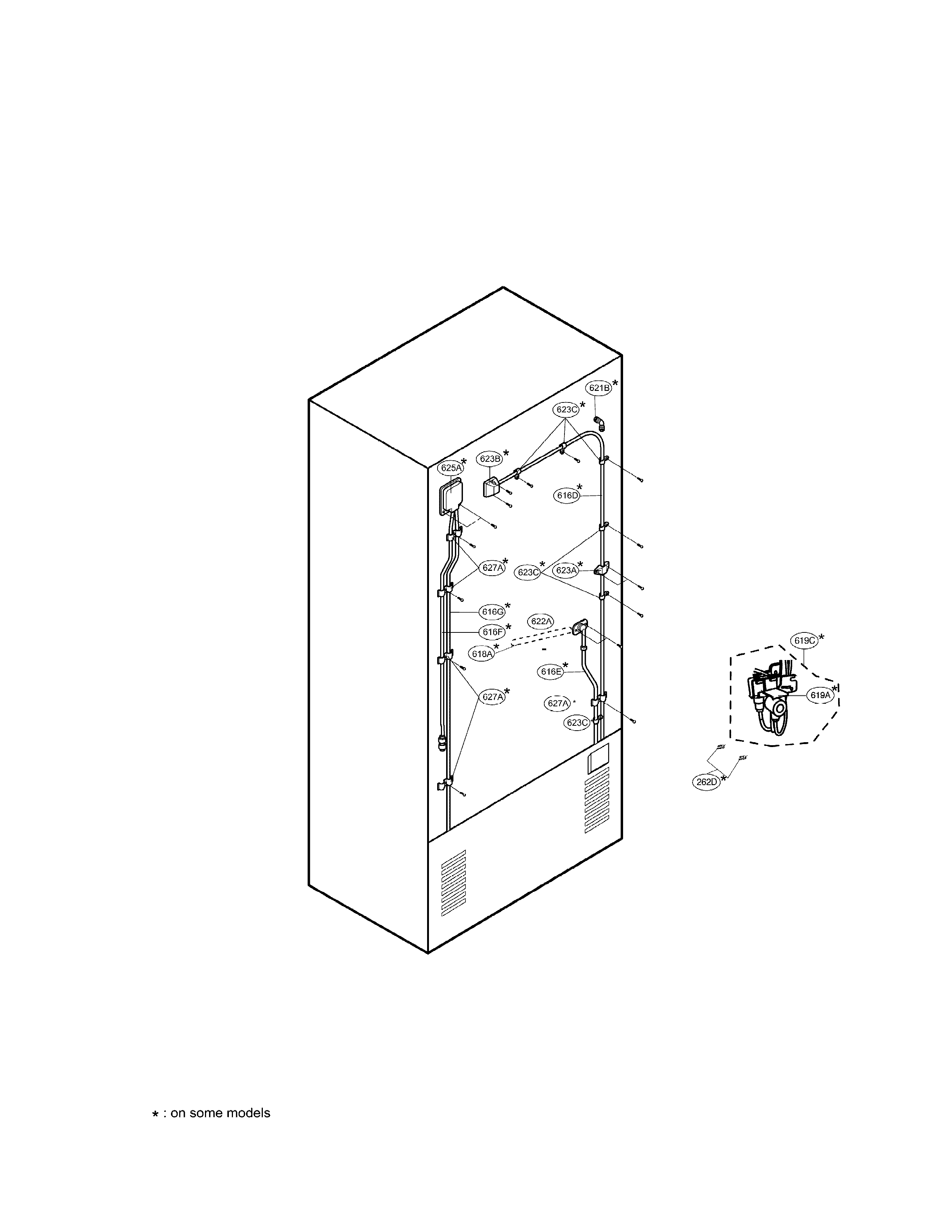 LG LRDC22731SW ice & water parts diagram
