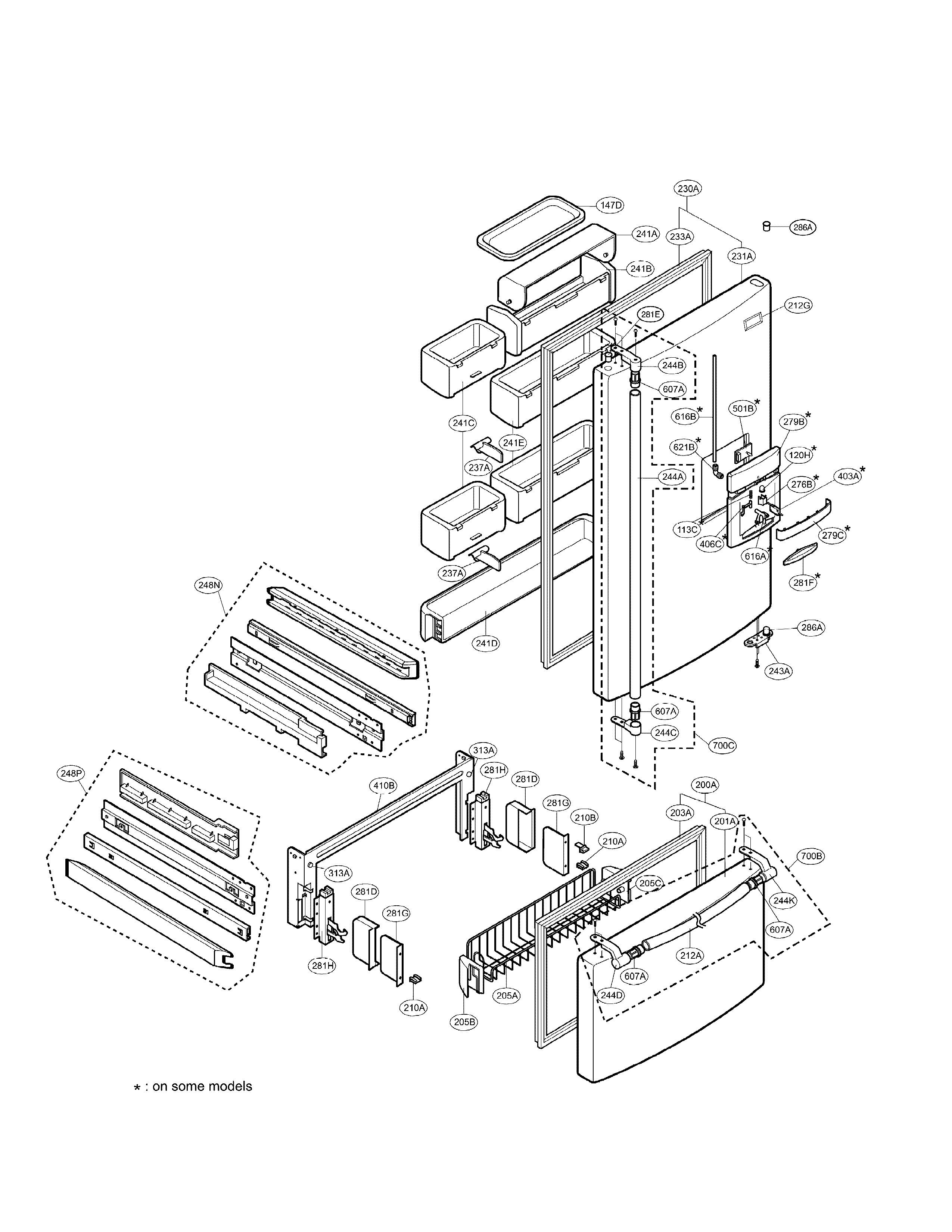 LG LRDN22720BK door parts diagram
