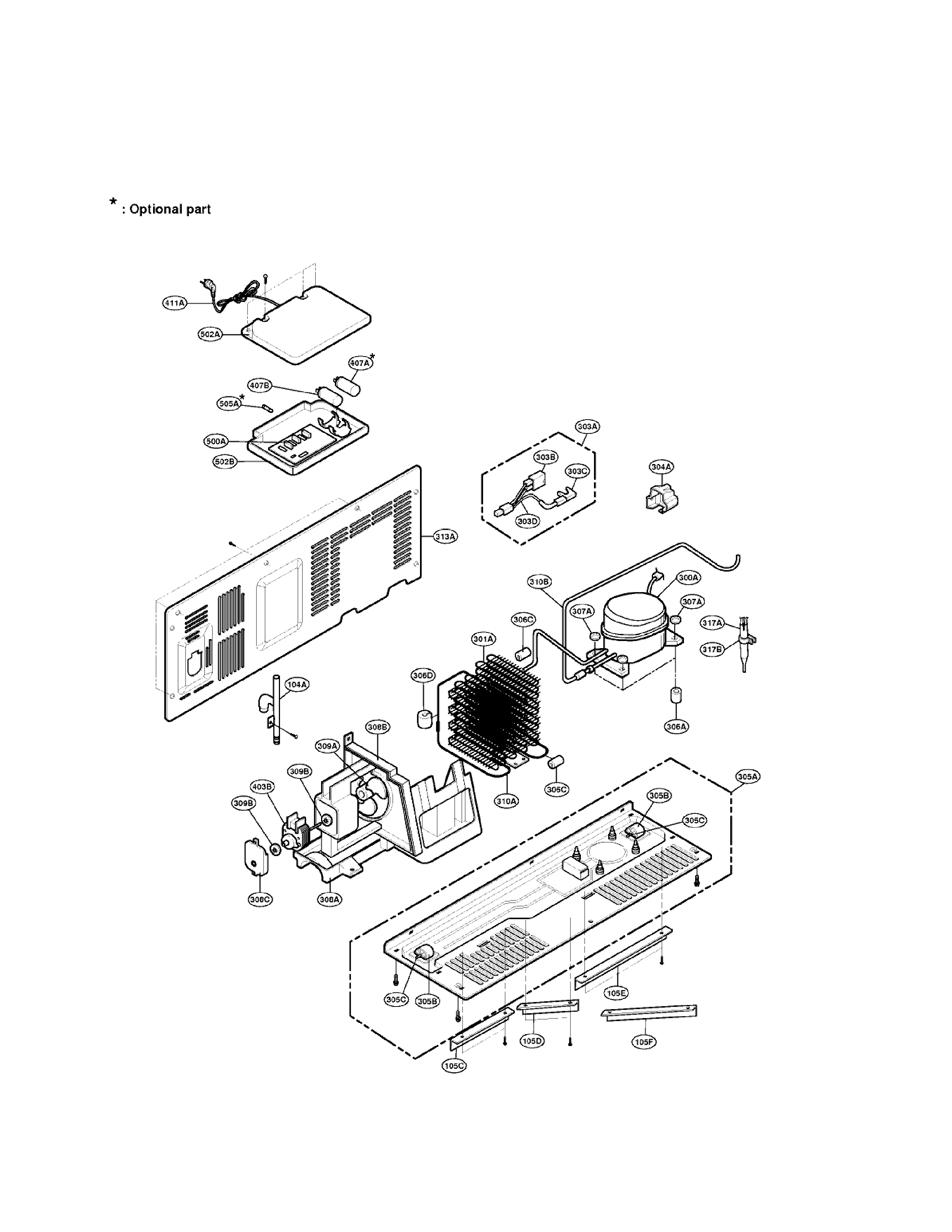LG LRSPC2031BS machine compartment diagram