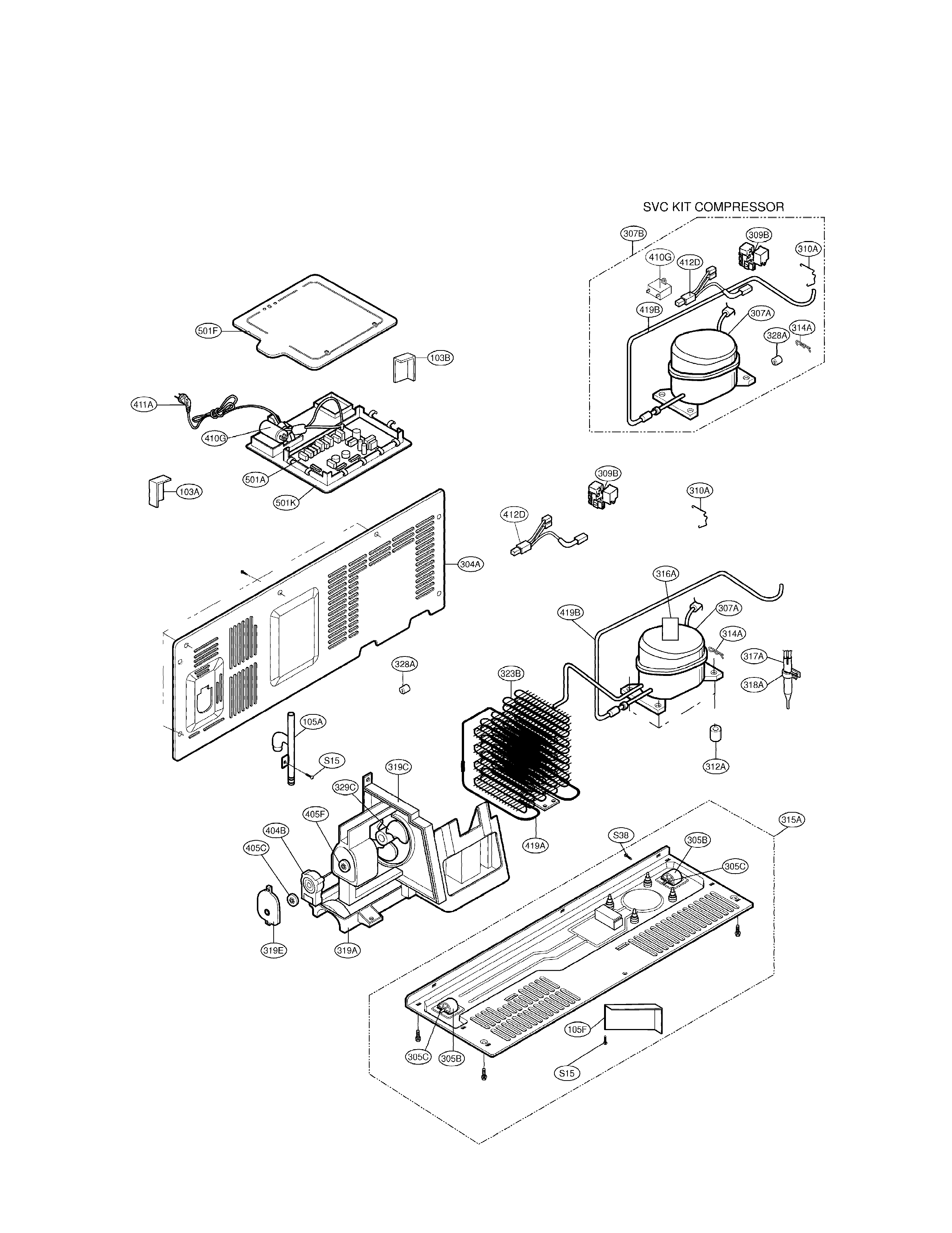 LG LSC27918ST machine compartment diagram