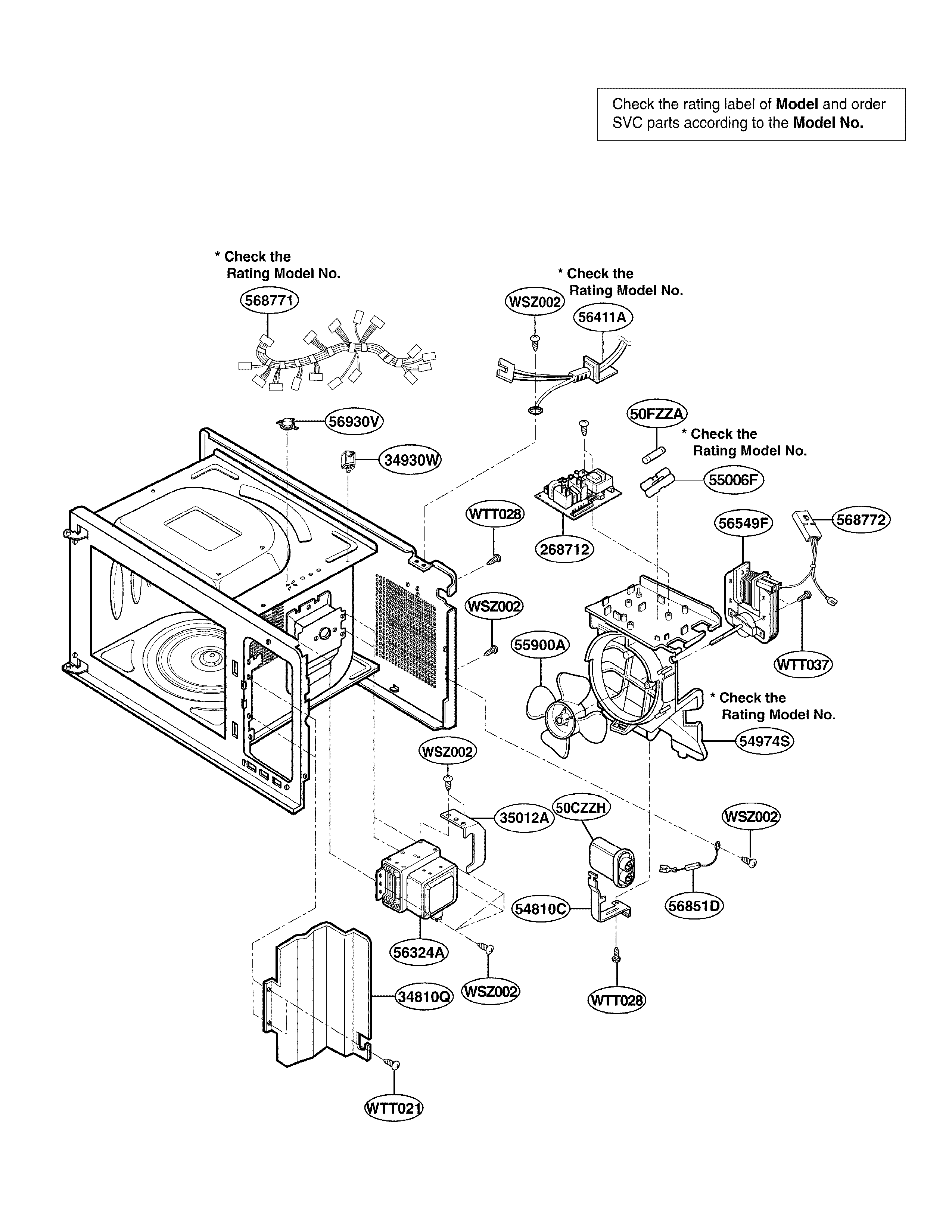 LG LCRM1240SB01 oven interior parts (i) diagram