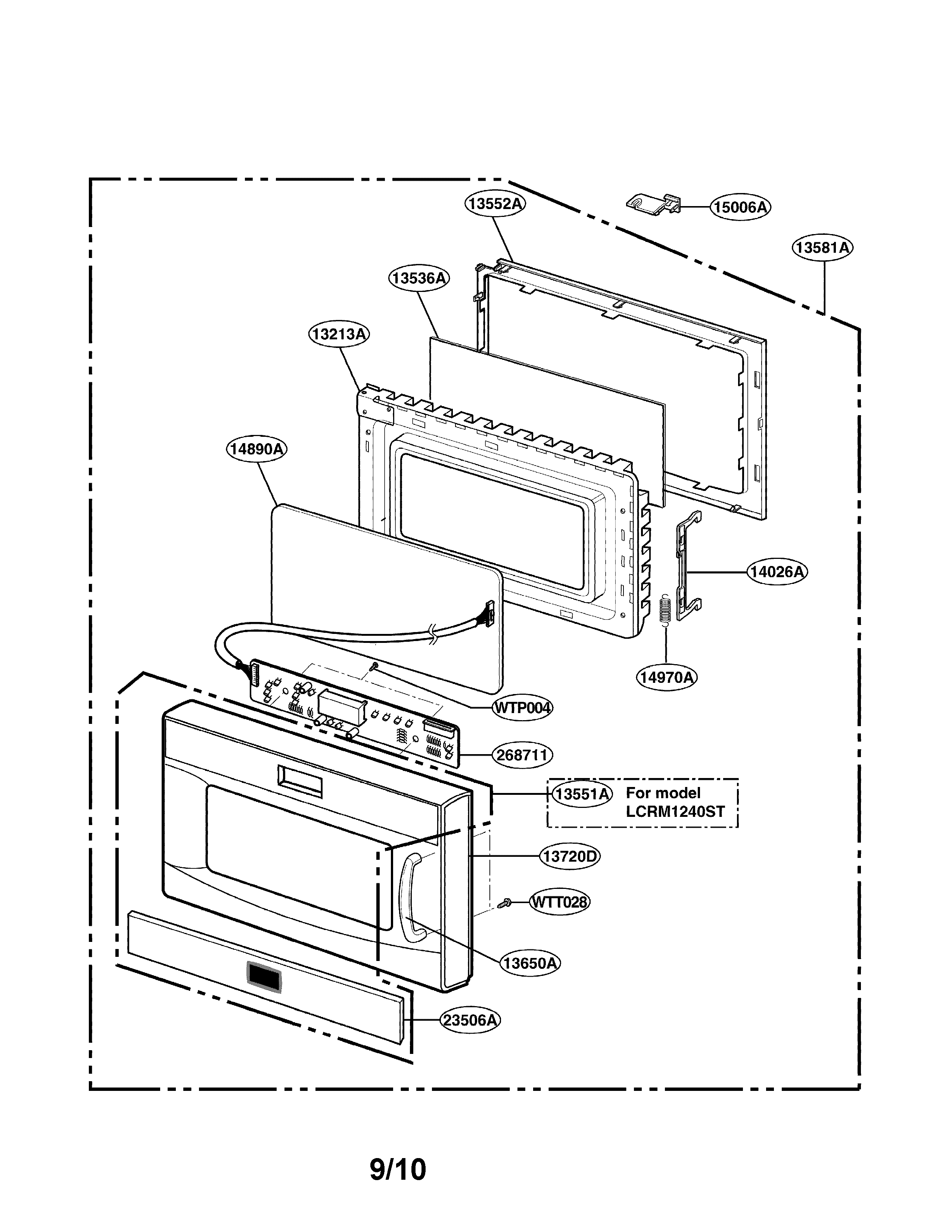 LG LCRM1240ST01 door parts diagram