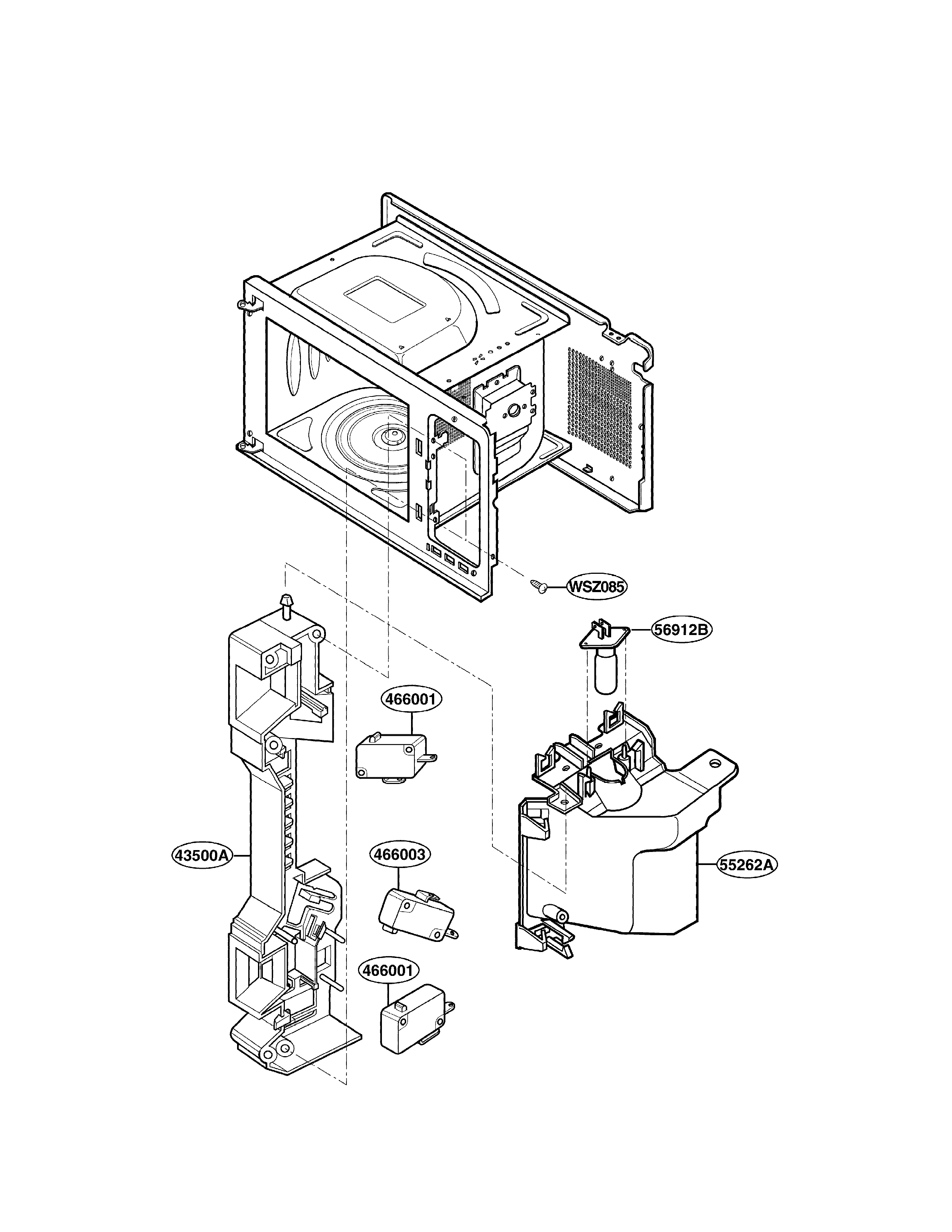 LG LCRM1240ST01 latch board parts diagram