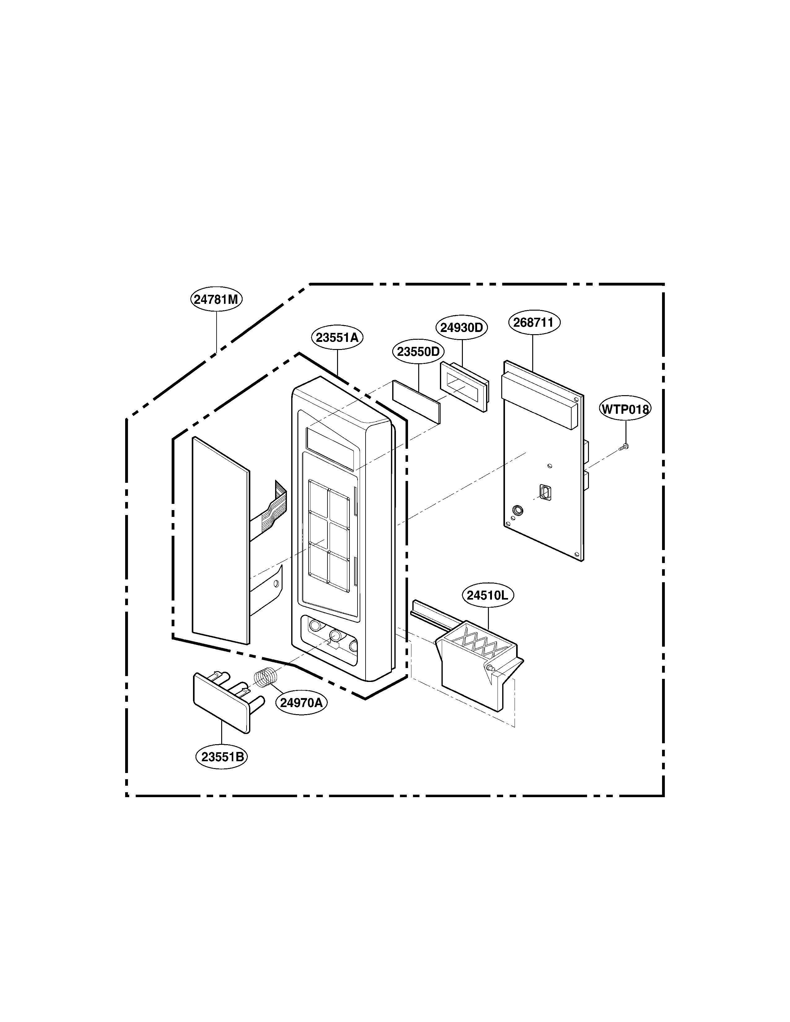 LG LMAB1240ST control panel parts diagram
