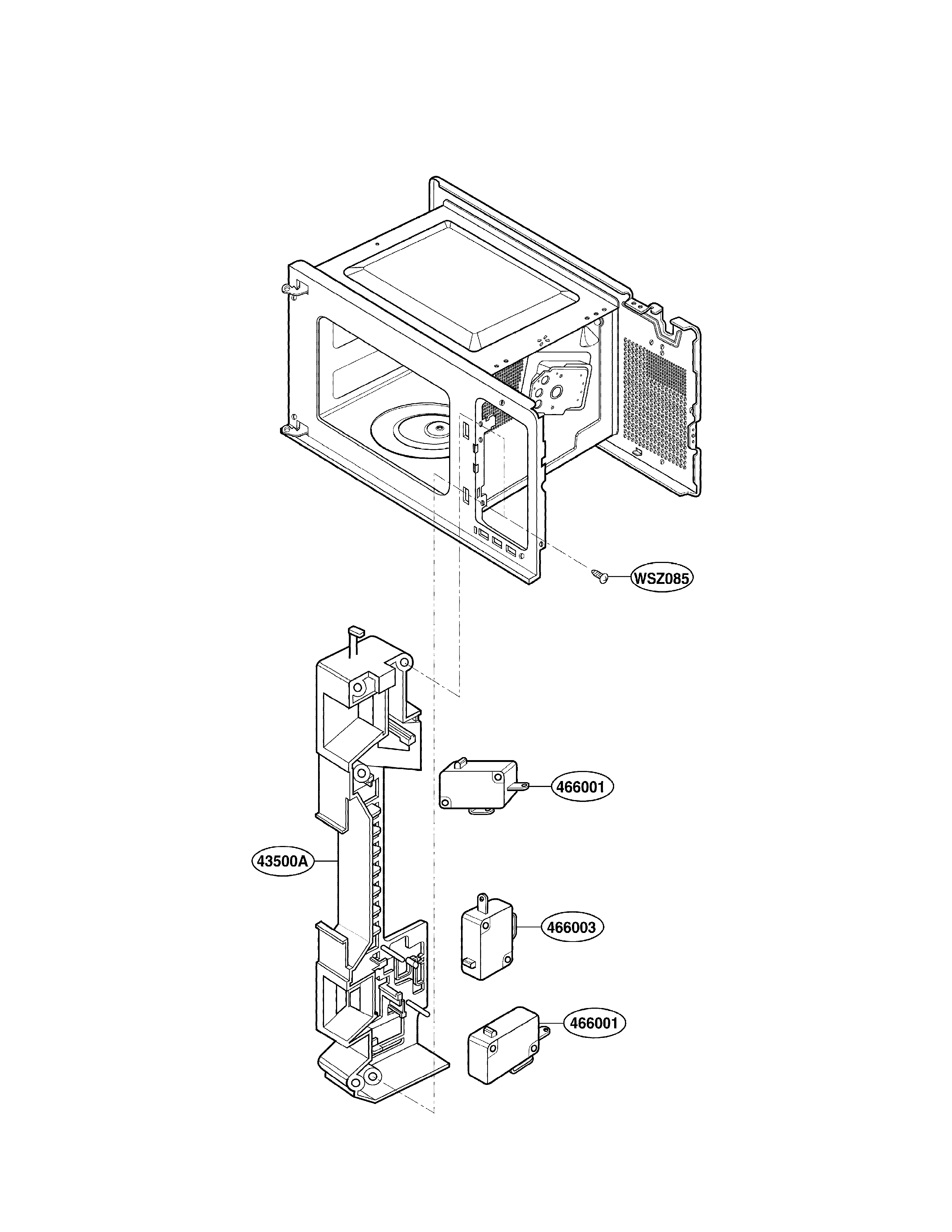 LG LMAB1240ST latch board parts diagram