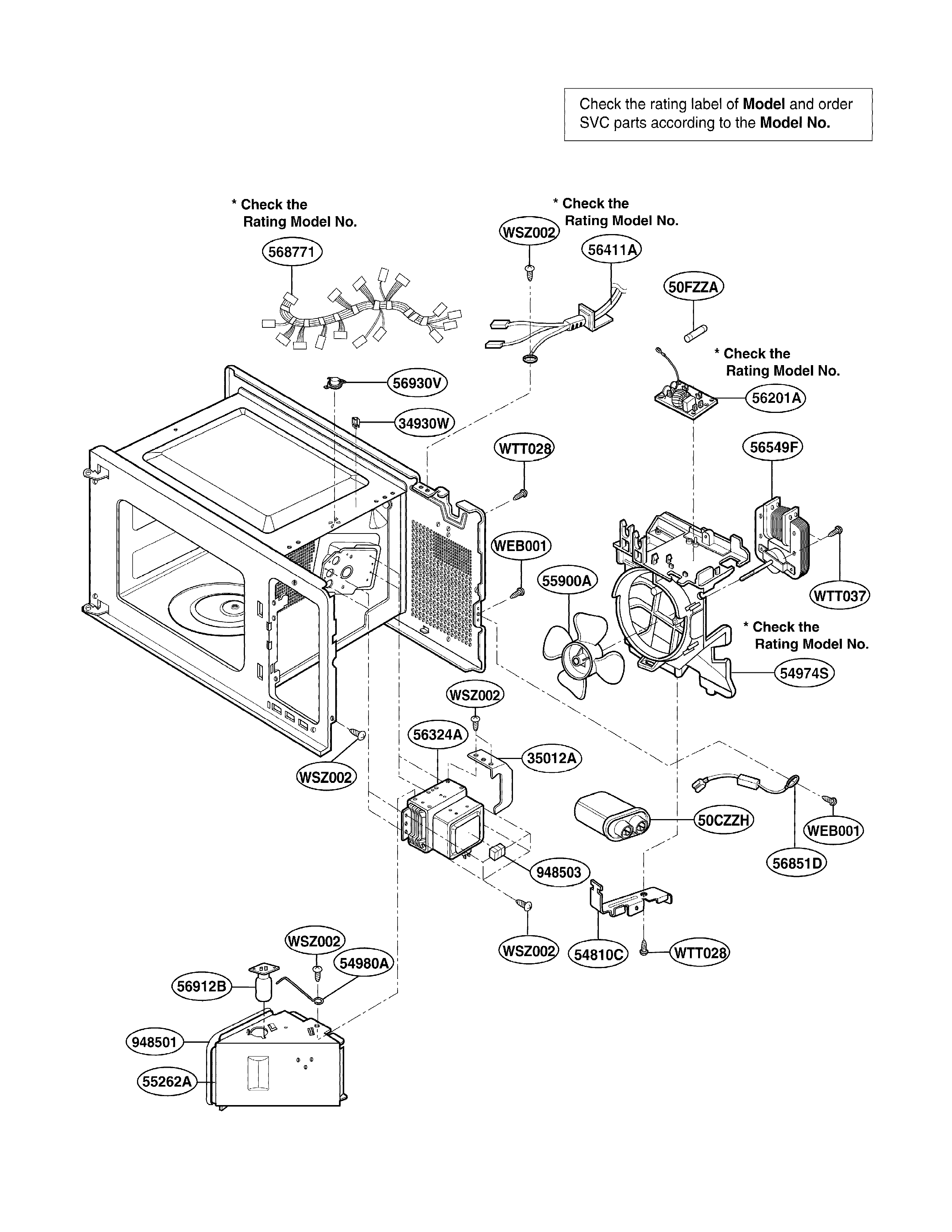 LG LMAB1240ST interior parts (ii) diagram