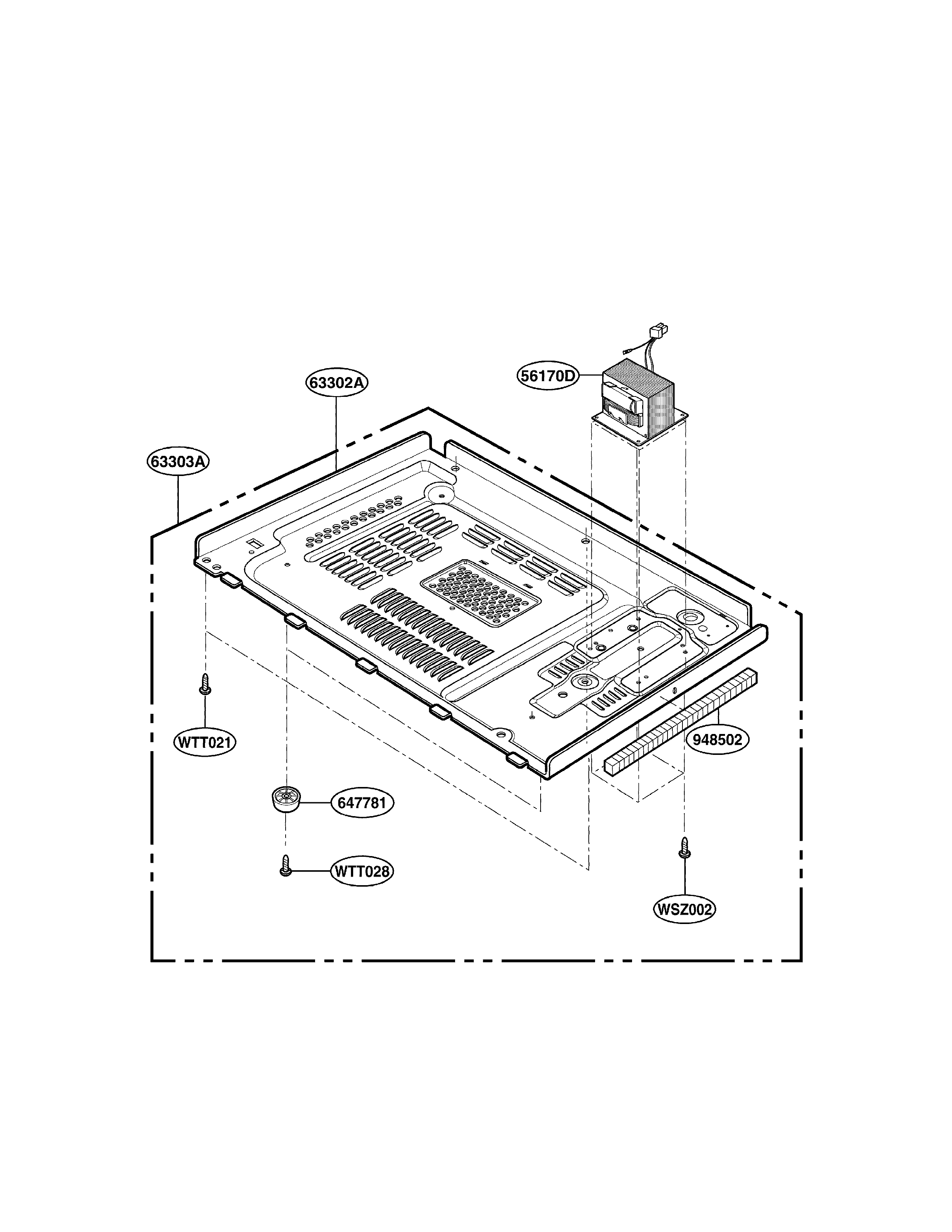 LG LMAB1240ST base plate parts diagram