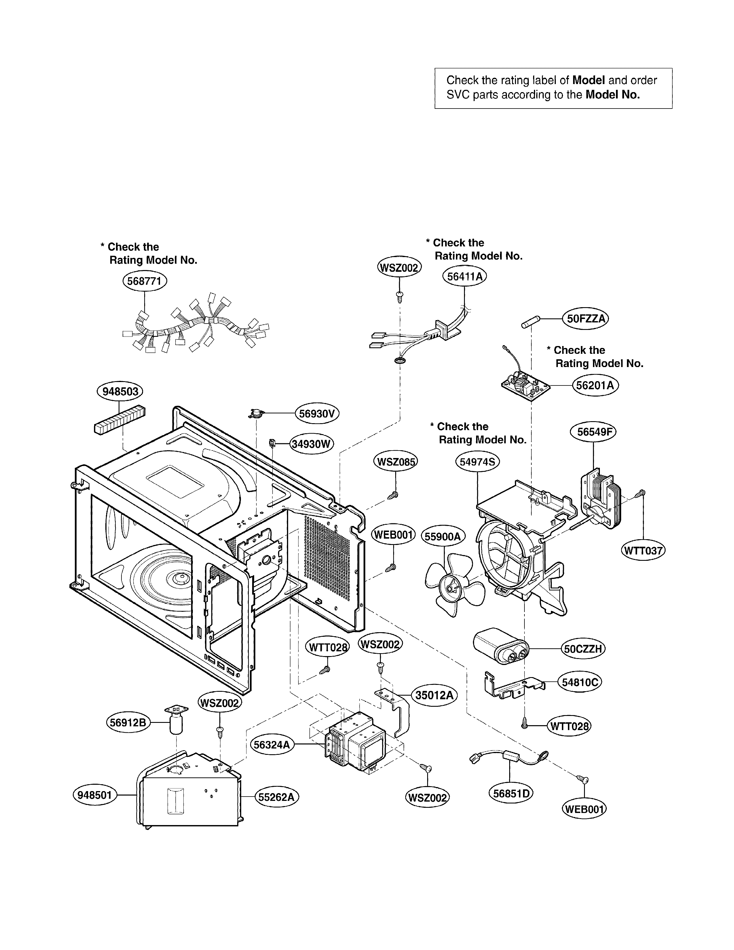LG LRM1250B interior parts (ii) diagram