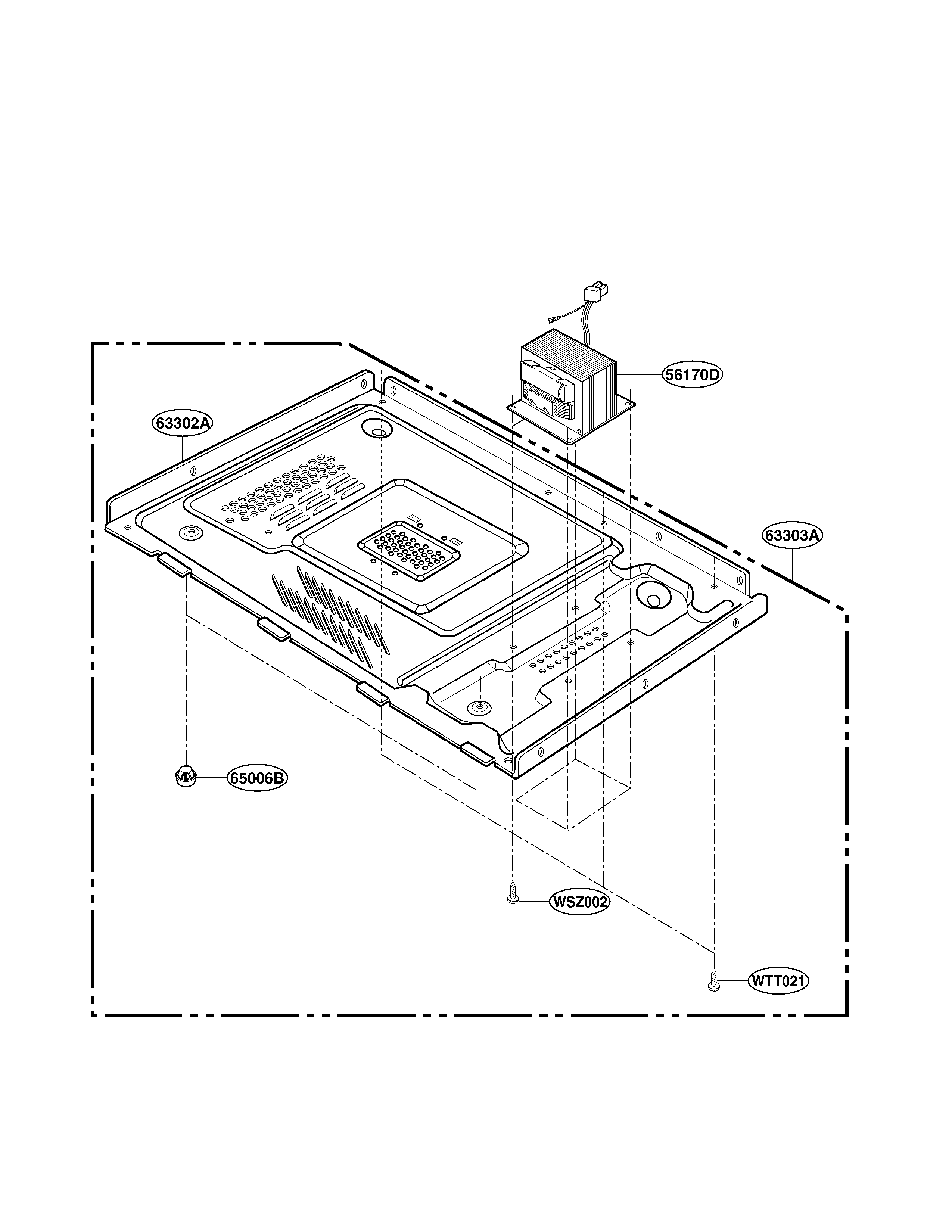 LG LRM1250B base plate parts diagram