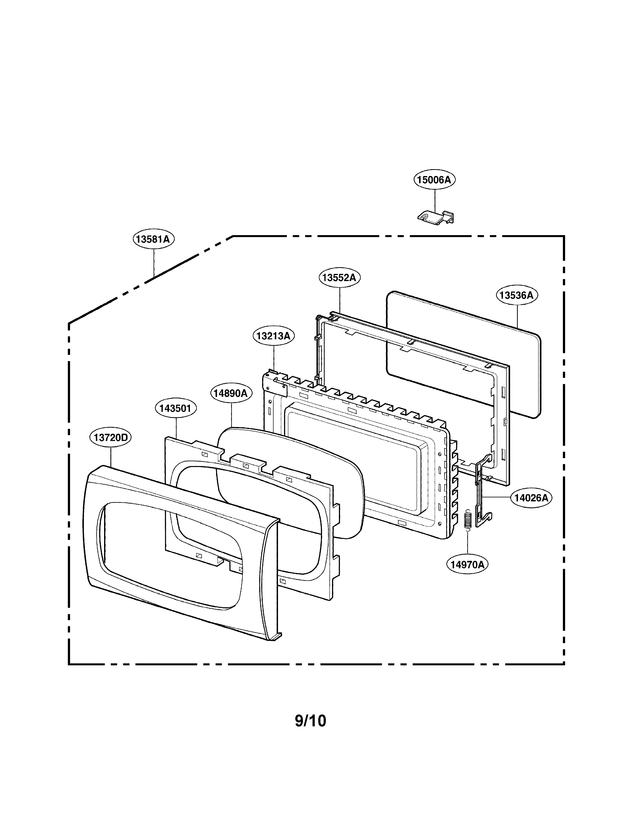 LG LRM1250W01 door parts diagram